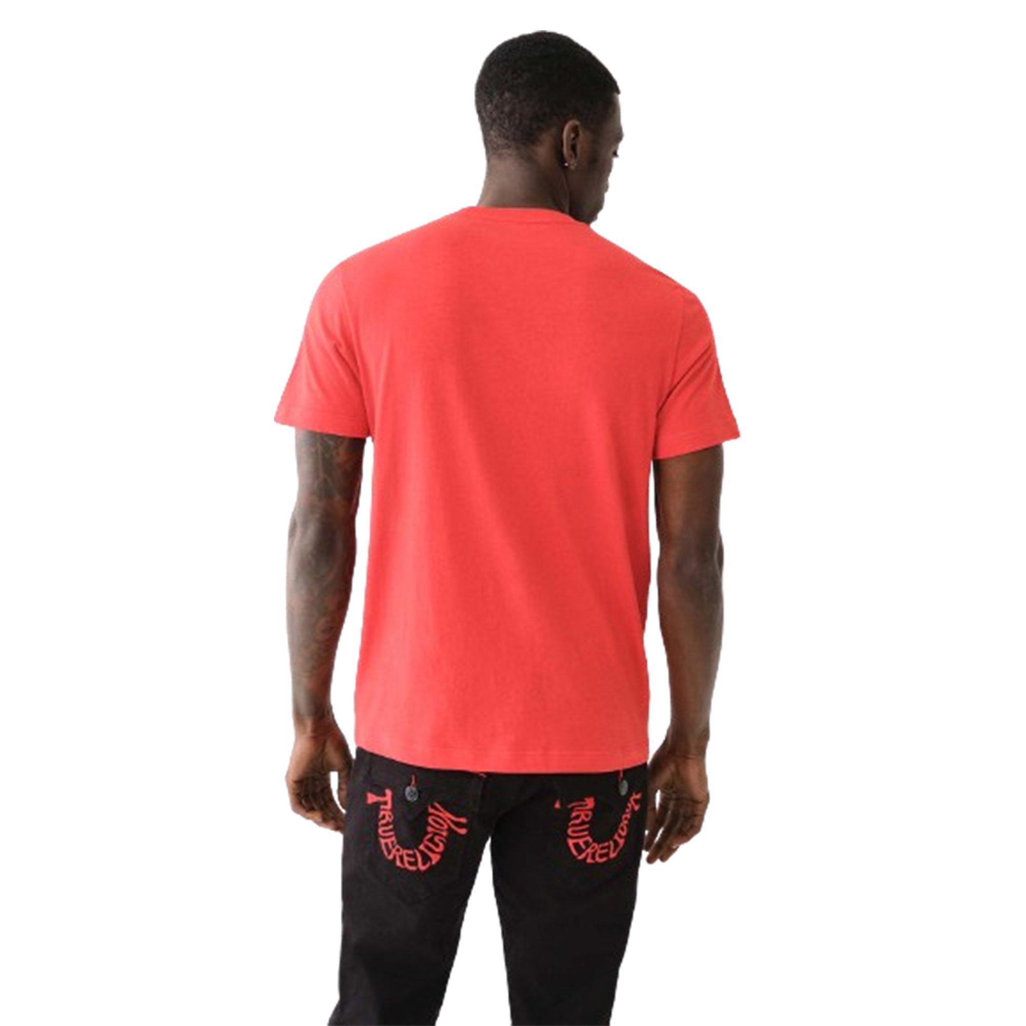 True Religion Men's Warped Logo Tee - RED Thumbnail View 2