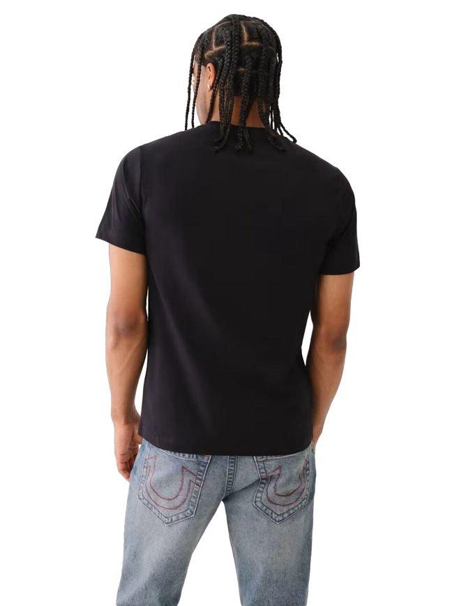 True Religion Men's World Tour Silicone Tee - BLACK Thumbnail View 2