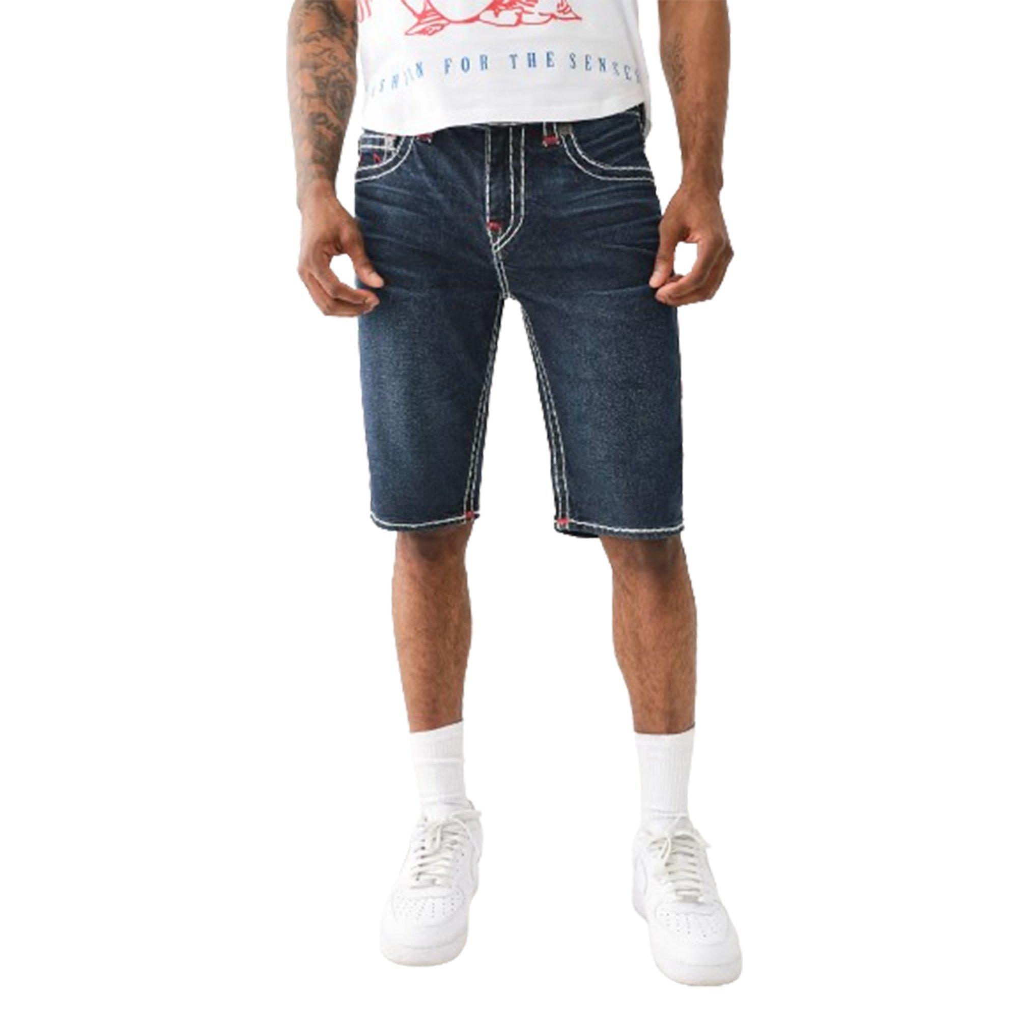 True Religion Men's Ricky Super T Denim Shorts - BLUE