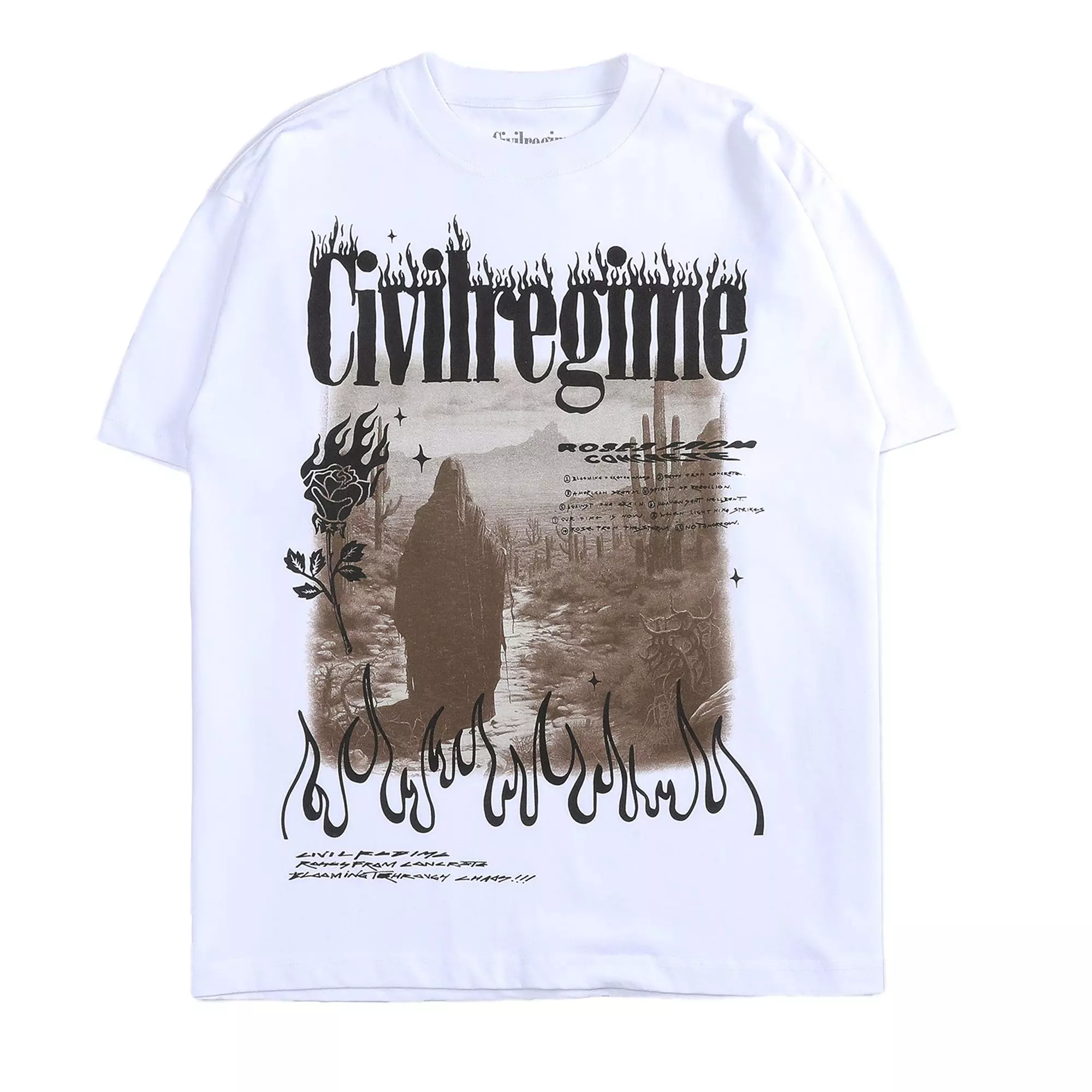 Civil Regime Men's Walk The Lost Road Tee - White - WHITE