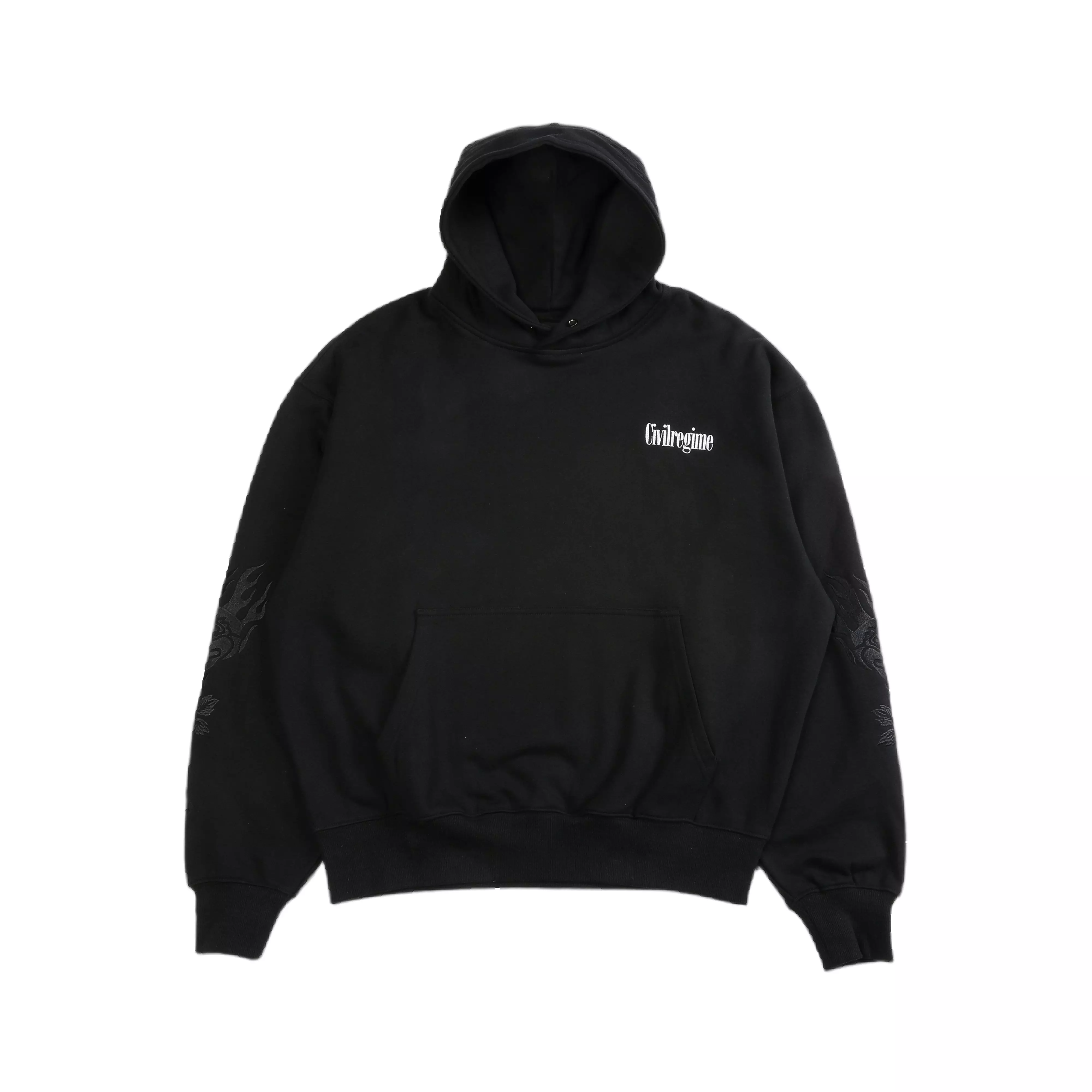 Civil Regime Men's Forever Rose Snap Hoodie - Black - BLACK