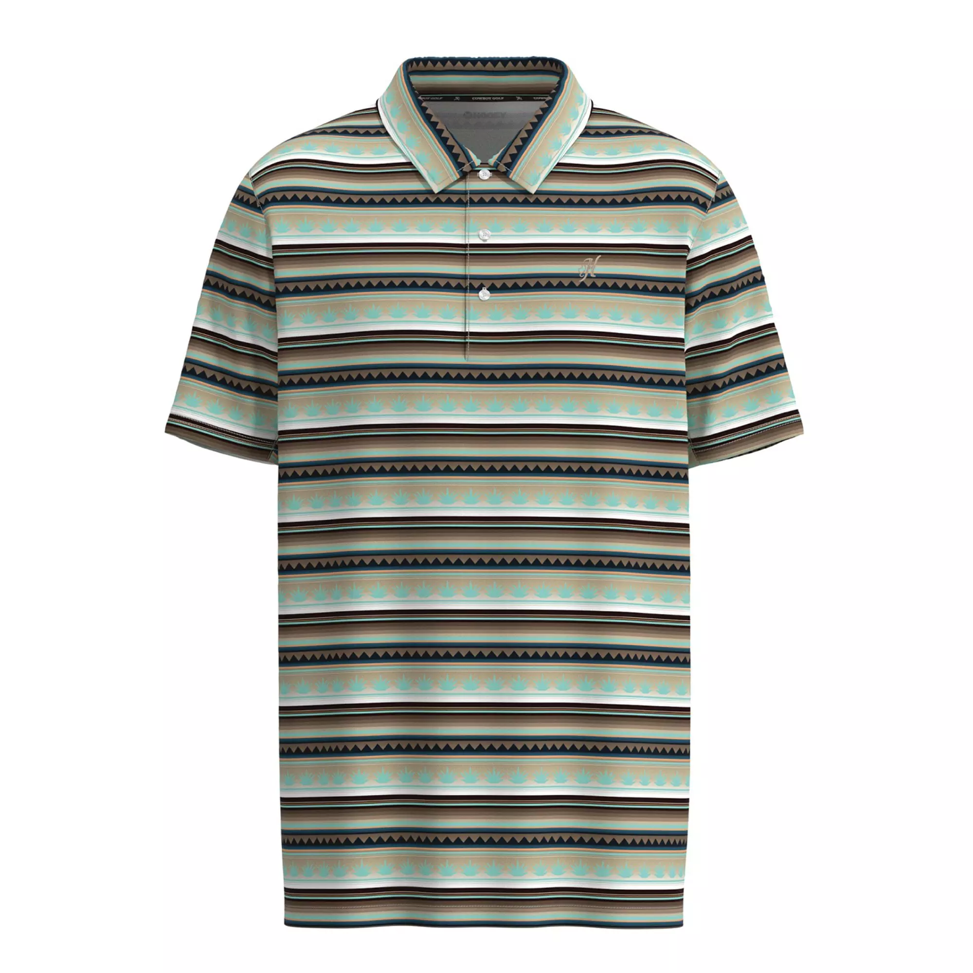 Hooey Men's Serape Golf Polo - BROWN