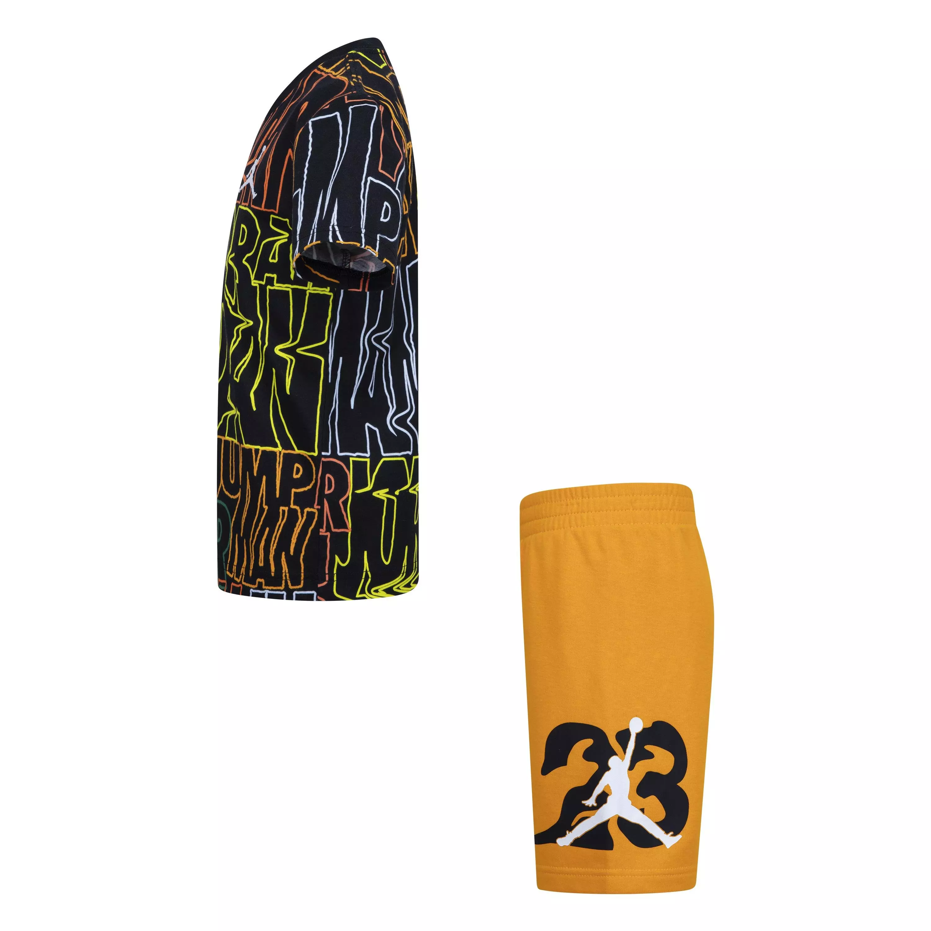 Jordan Little Boys' Fuel Up Short Set - BLACK/ORANGE