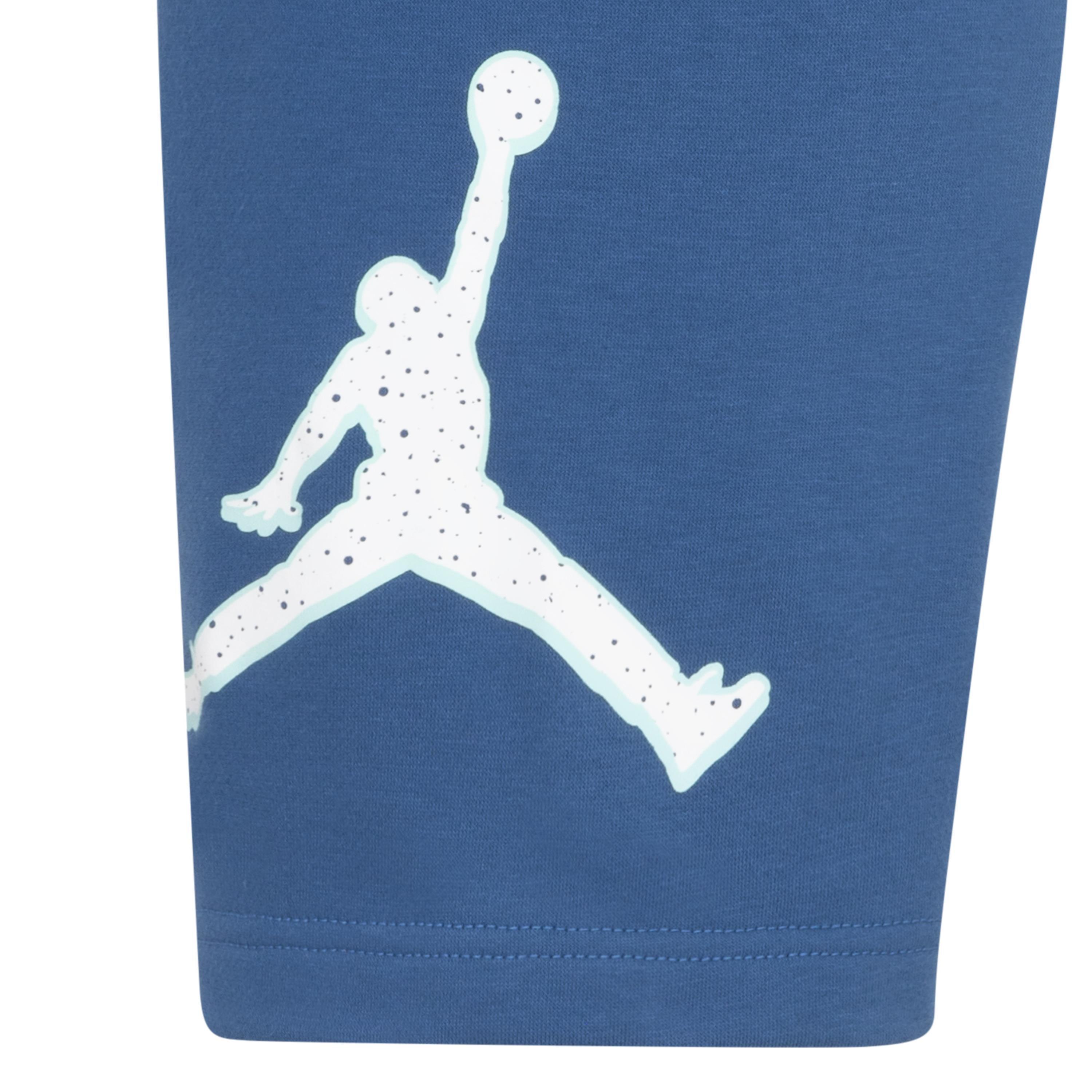 Jordan Printed Short Little Boys' White/Blue Set