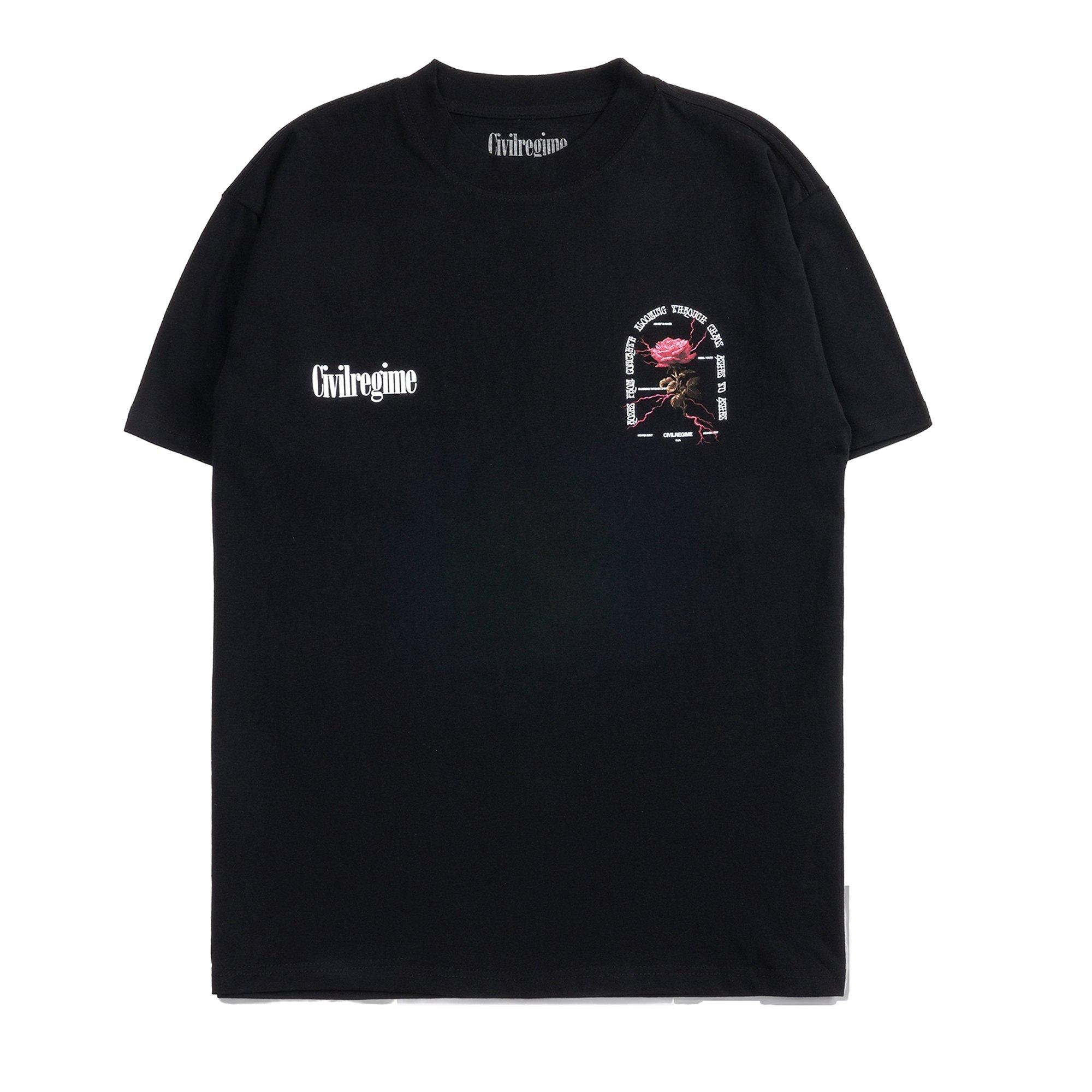 Civil Regime Men's Eternal Rose Life V2 Tee - Black - BLACK Thumbnail View 1