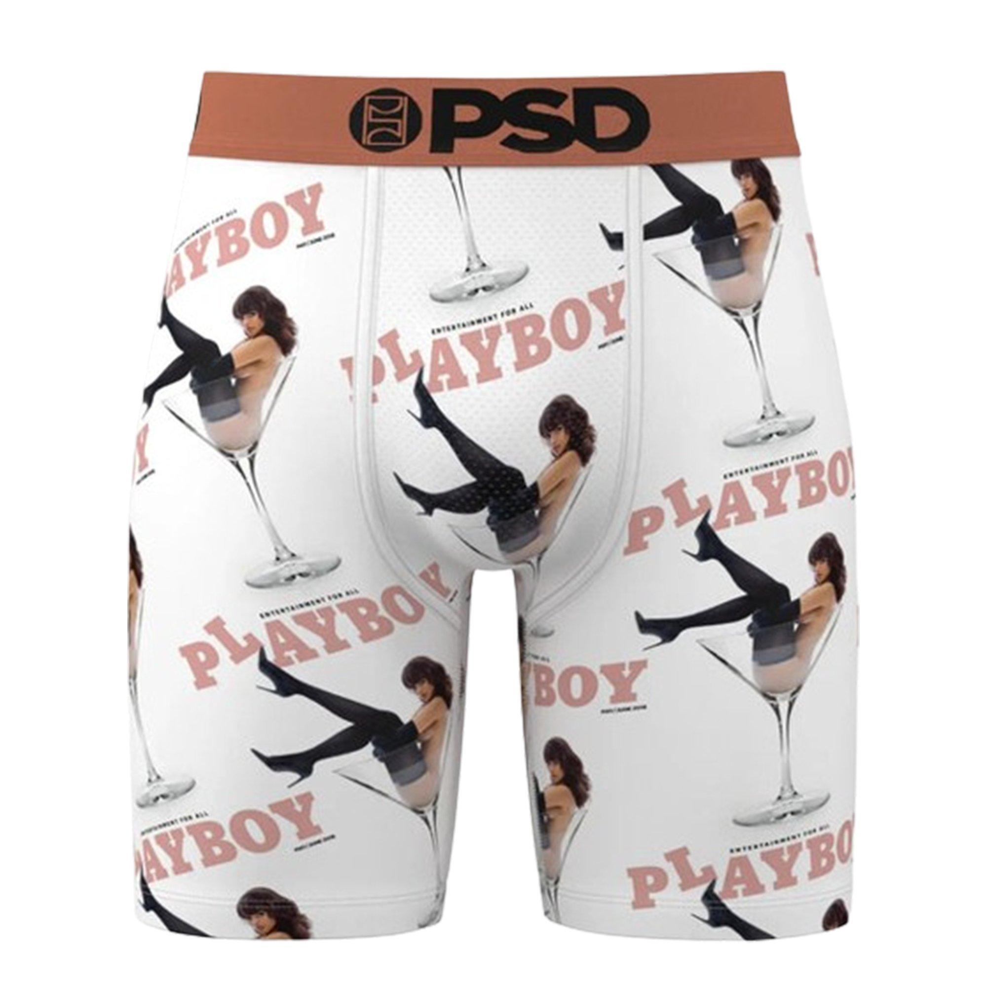 PSD Men's Playboy Martini Underwear - WHITE Thumbnail View 1