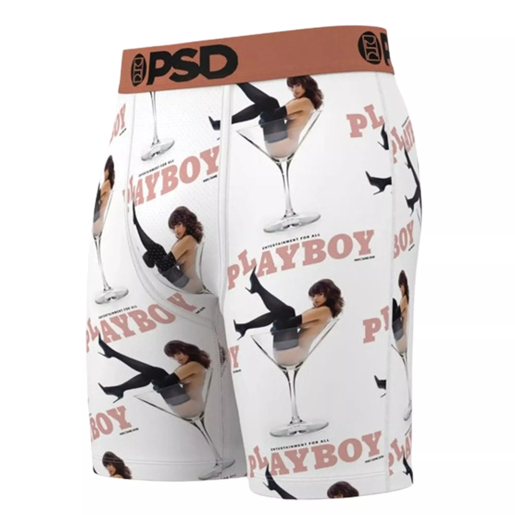 PSD Men's Playboy Martini Underwear - WHITE