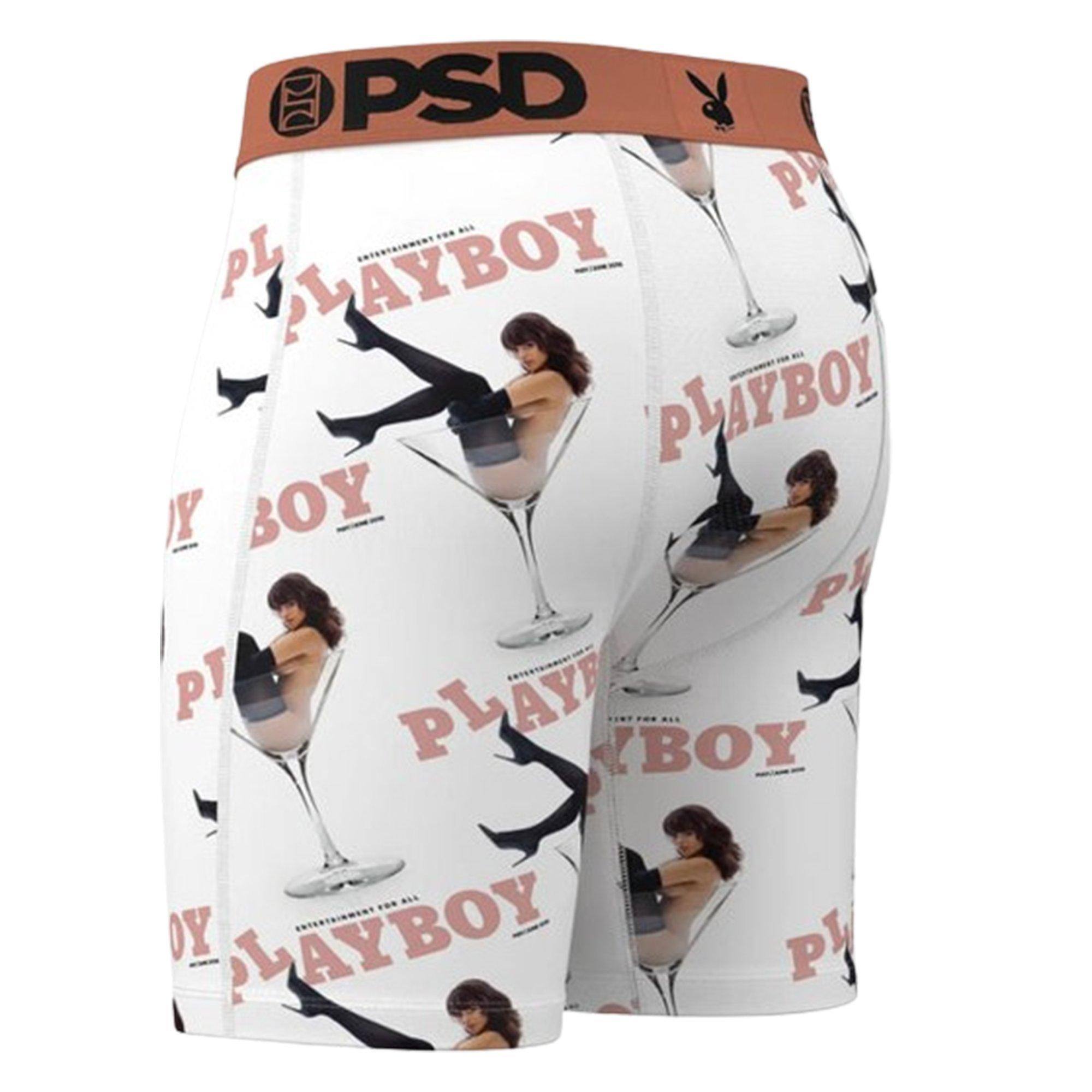PSD Men's Playboy Martini Underwear - WHITE Thumbnail View 4