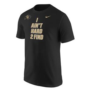 Nike Men's Colorado Buffaloes Ain't Hard to Find Tee- Black