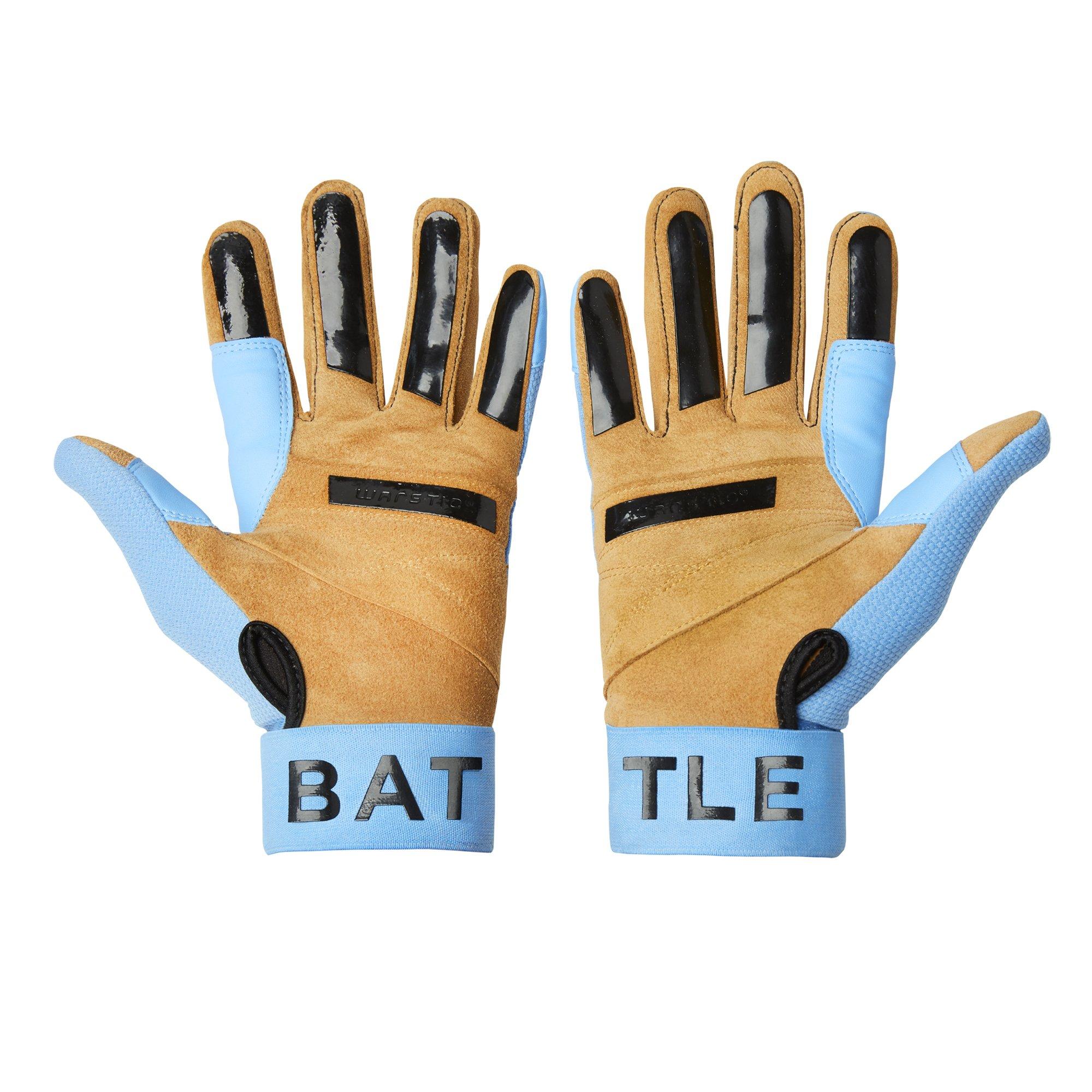 Warstic Youth Workman 3 Baseball Batting Gloves - Light Blue - LT BLUE Thumbnail View 2