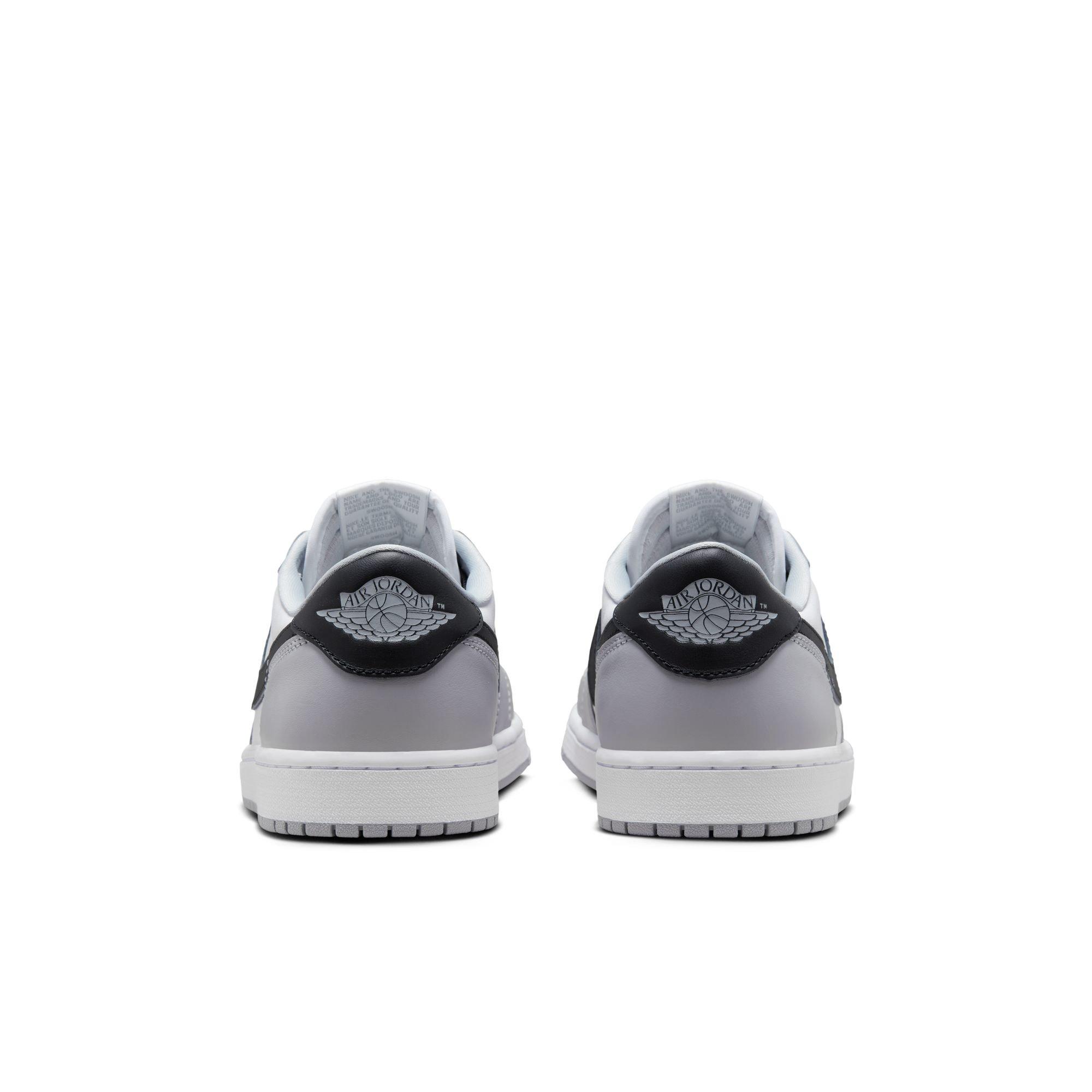 Jordan 1 Low OG "Wolf Grey" Men's Shoe - WHITE/BLACK/WOLF GREY Thumbnail View 8