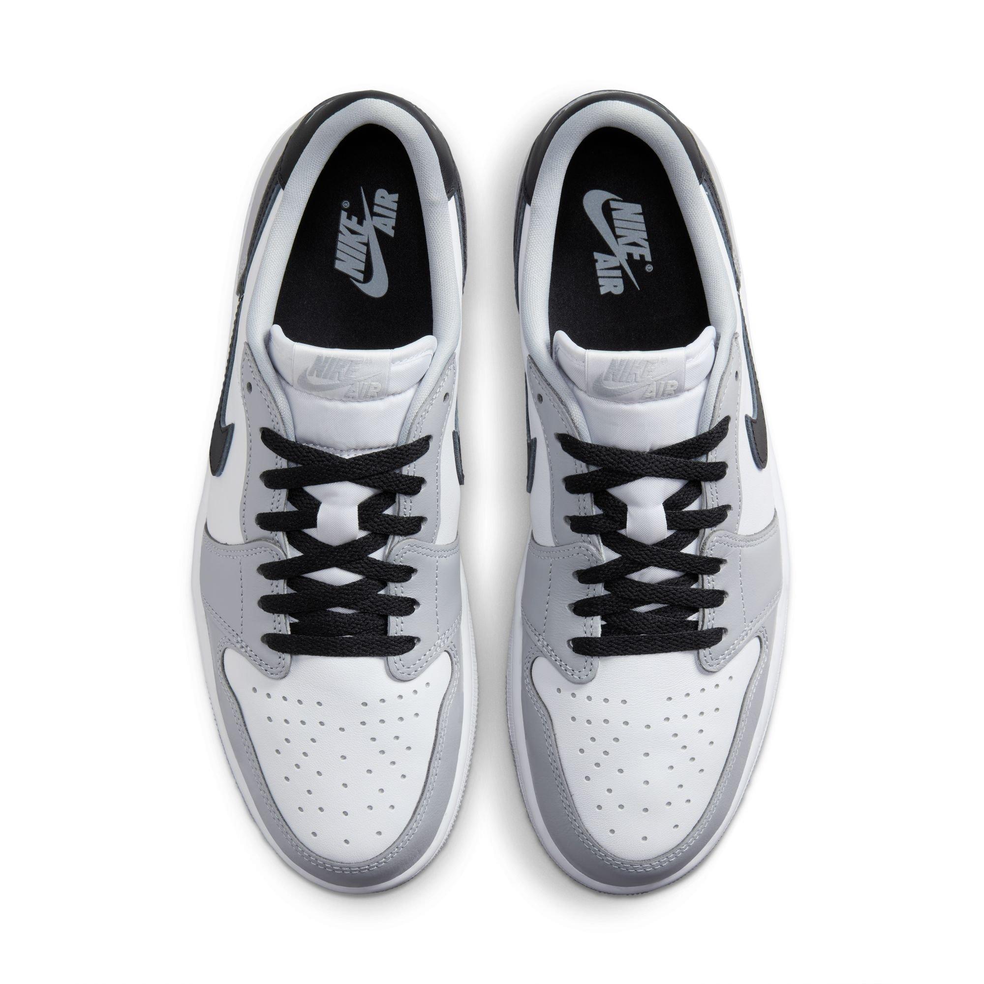 Jordan 1 Low OG "Wolf Grey" Men's Shoe - WHITE/BLACK/WOLF GREY Thumbnail View 9