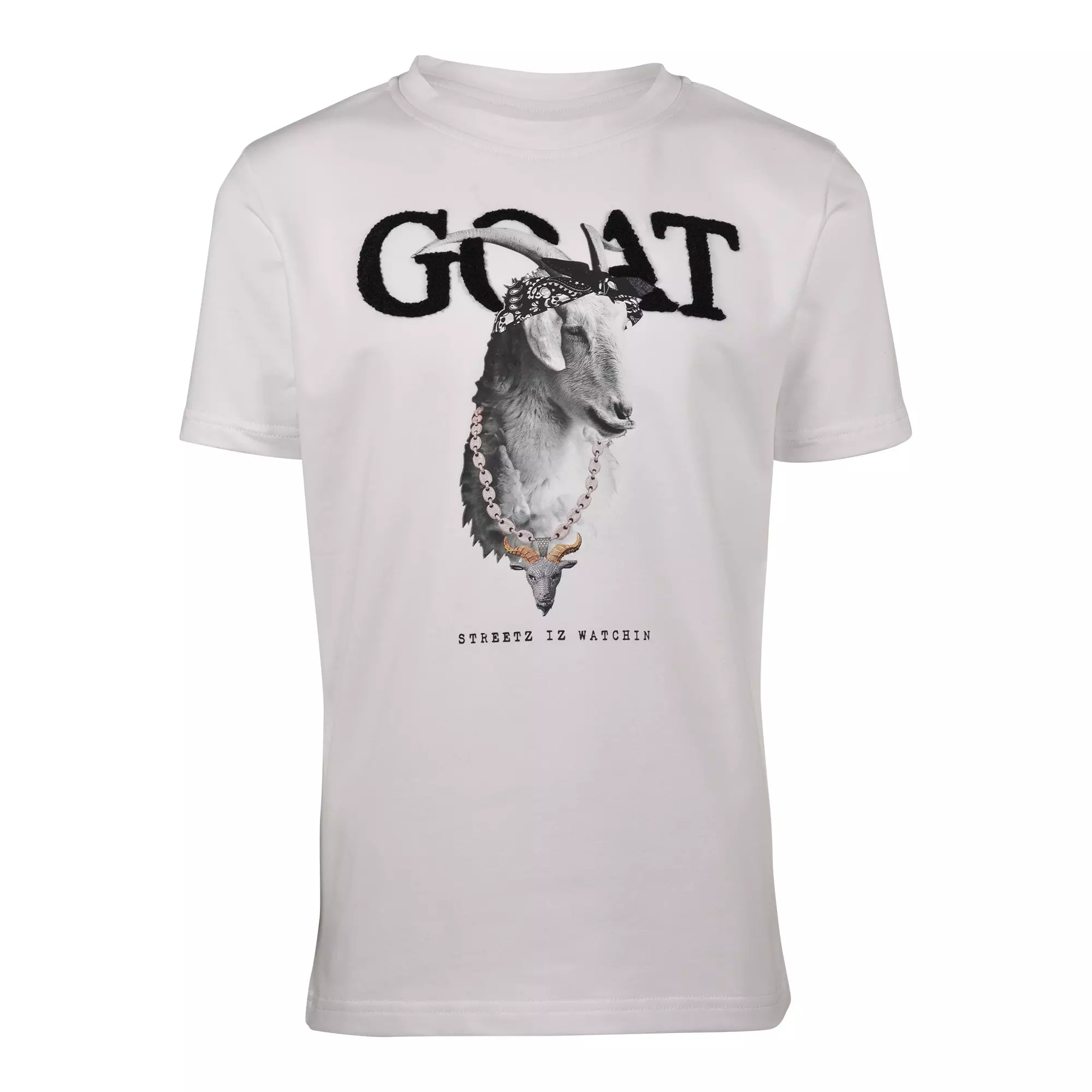 Streetz Iz Watchin Big Boys' Streetz Goat Tee - White - WHITE