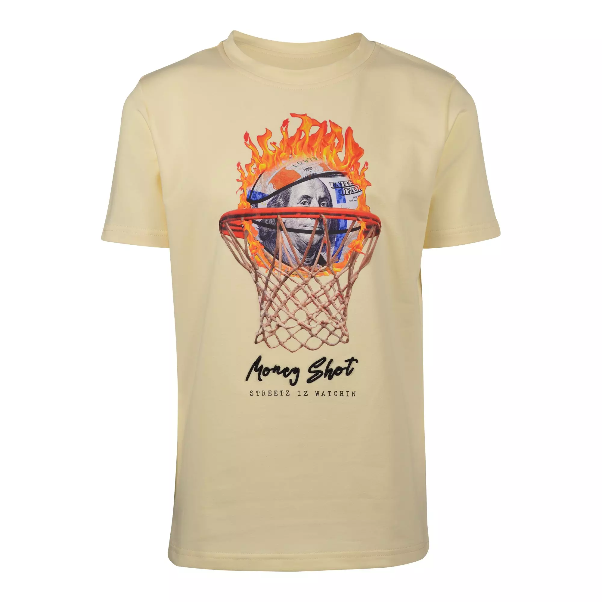 Streetz Iz Watchin Big Boys' Streetz Money Shot Tee - Cream - CREAM