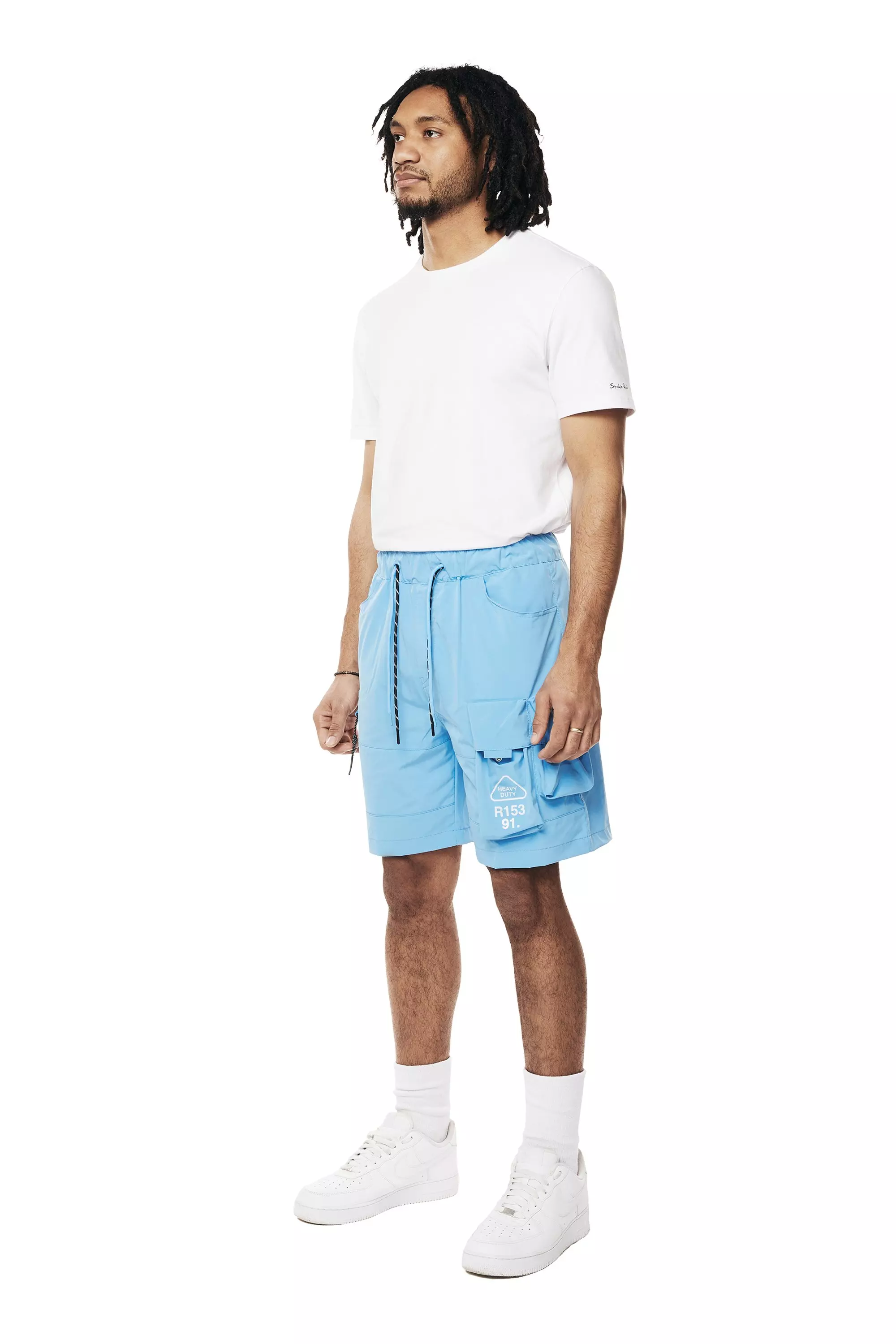 Smoke Rise Men's Utility Nylon Cargo Shorts - Blue - CAROLINA BLUE