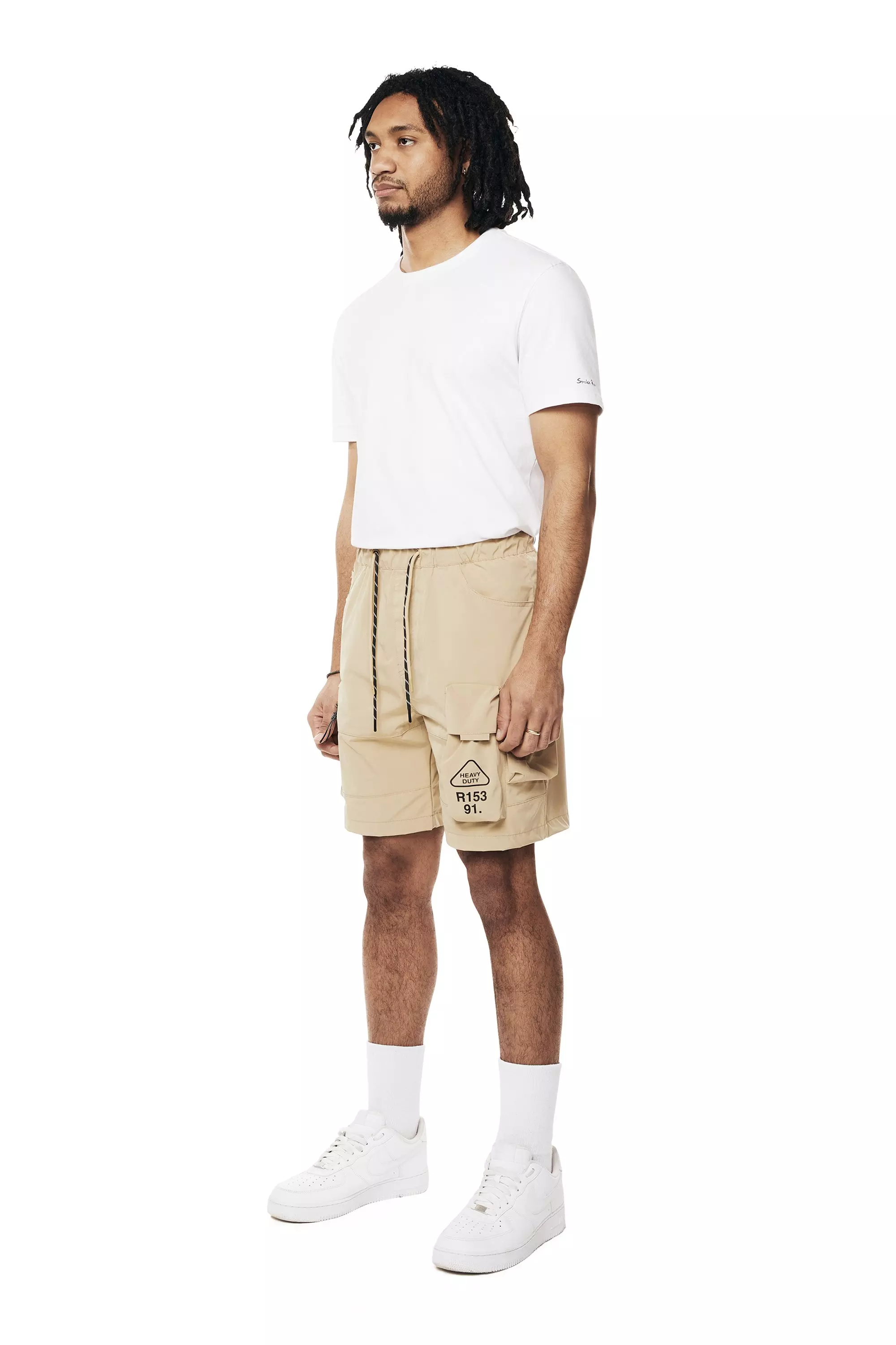 Smoke Rise Men's Utility Nylon Cargo Shorts - Khaki - KHAKI