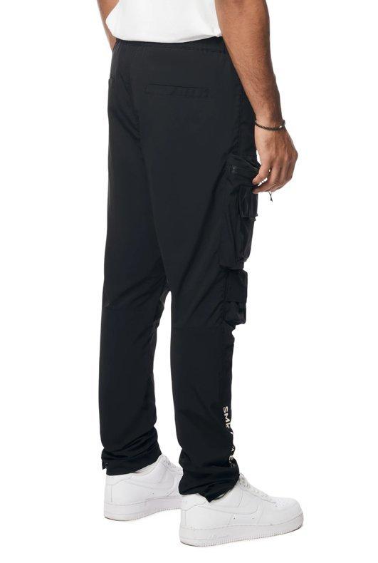 Smoke Rise Men's Utility Nylon Cargo Pants - Black - BLACK Thumbnail View 2