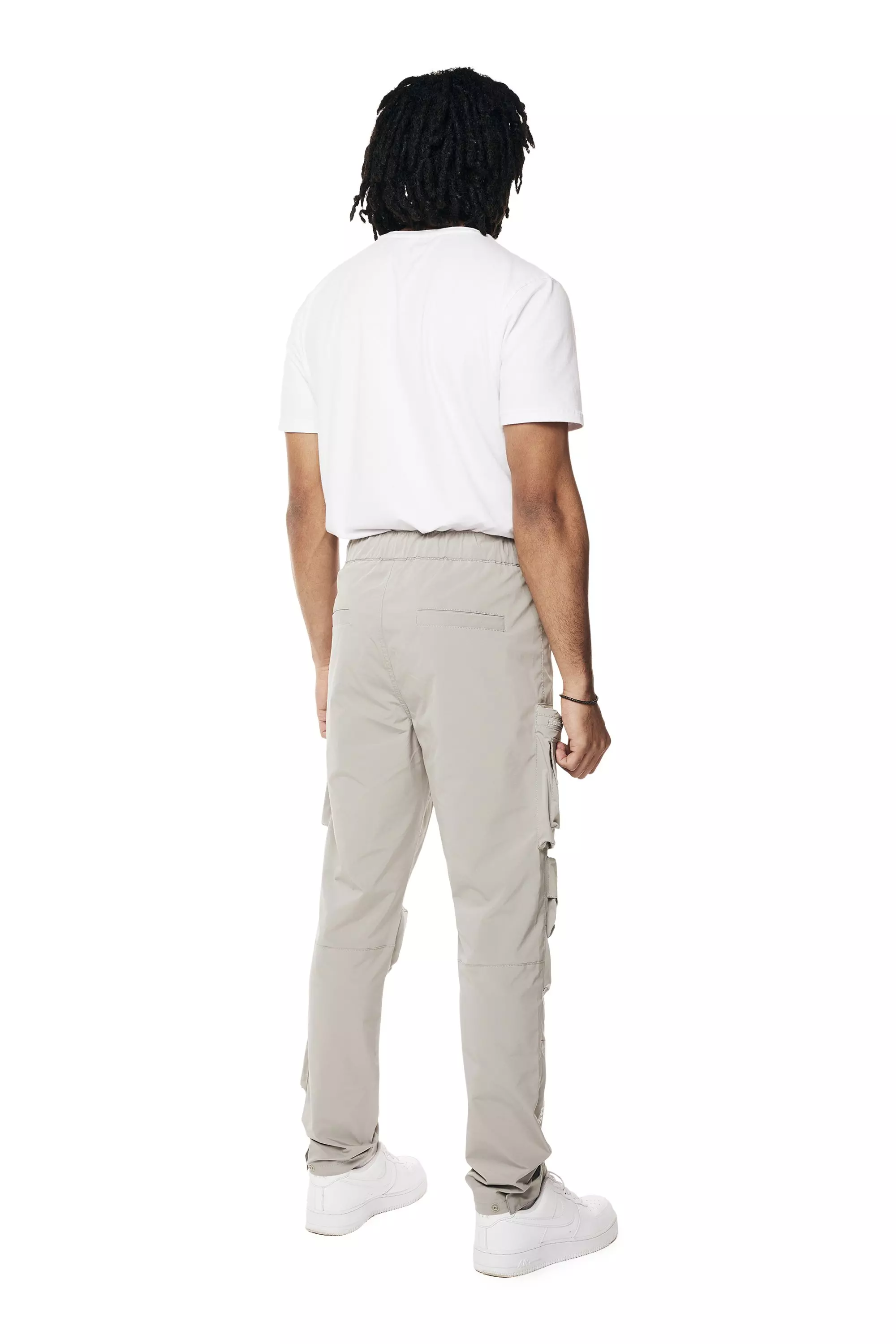 Smoke Rise Men's Utility Nylon Cargo Pants - Light Grey - GREY