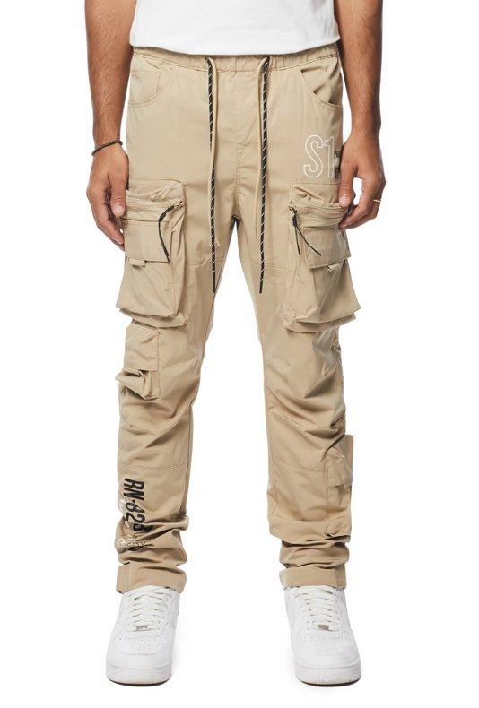 Smoke Rise Men's Utility Nylon Cargo Pants - Khaki - KHAKI Thumbnail View 1