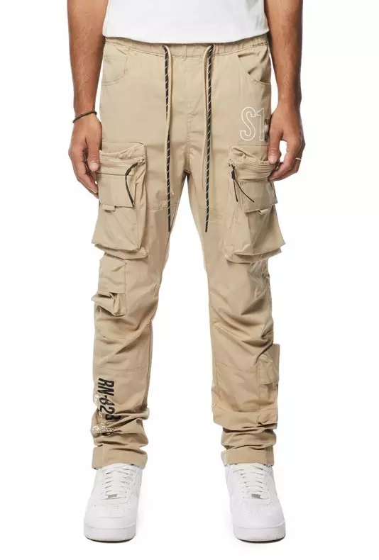 Smoke Rise Men's Utility Nylon Cargo Pants - Khaki