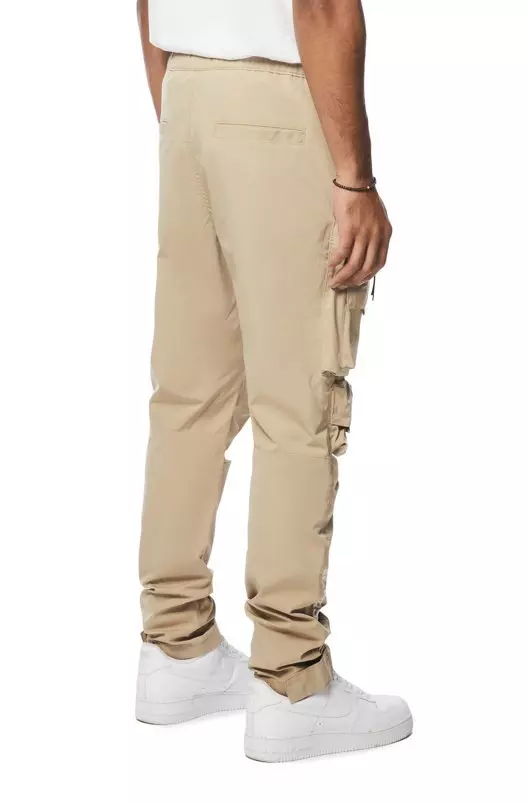 Smoke Rise Men's Utility Nylon Cargo Pants - Khaki - KHAKI