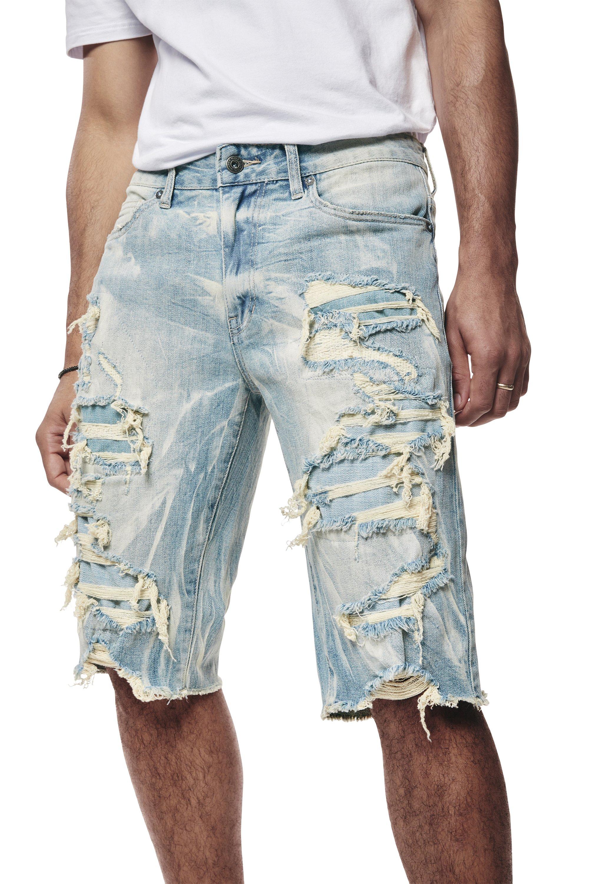 Smoke Rise Men's Seville Light Wash Denim Short - BLUE Thumbnail View 1