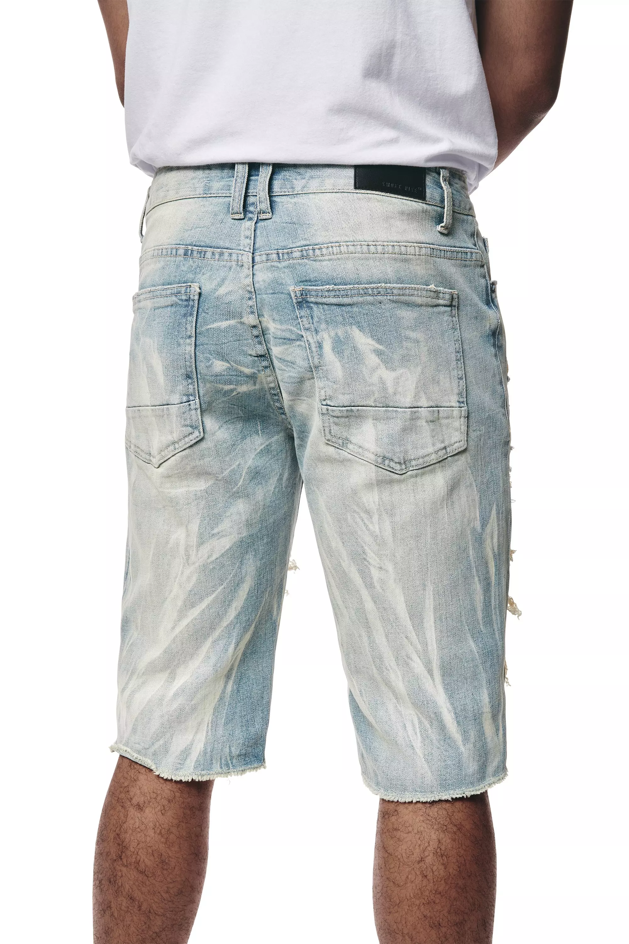 Smoke Rise Men's Seville Light Wash Denim Short - BLUE