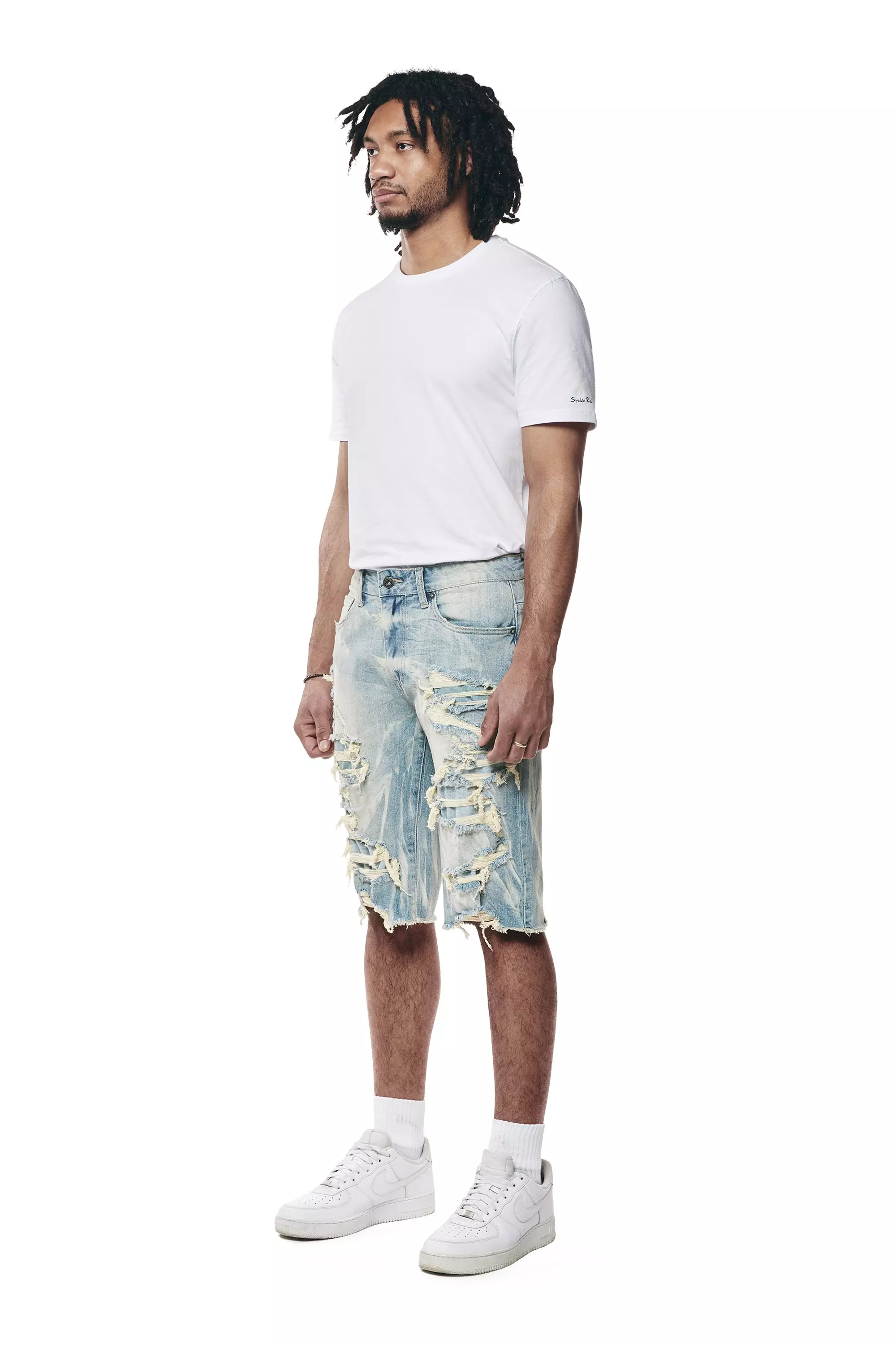 Smoke Rise Men's Seville Light Wash Denim Short - BLUE