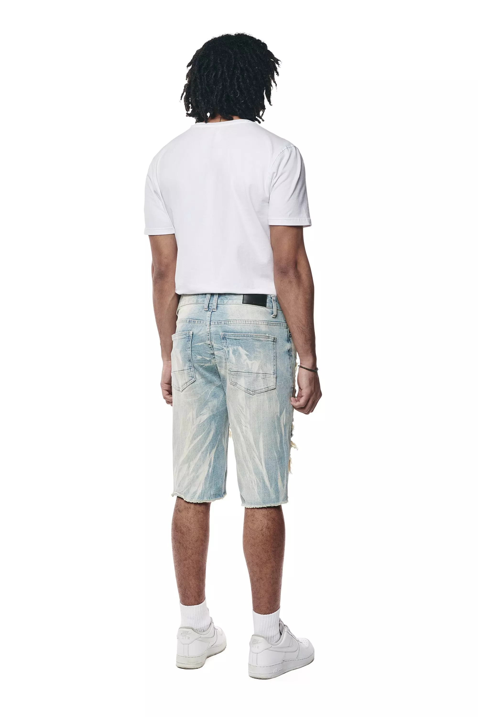 Smoke Rise Men's Seville Light Wash Denim Short - BLUE