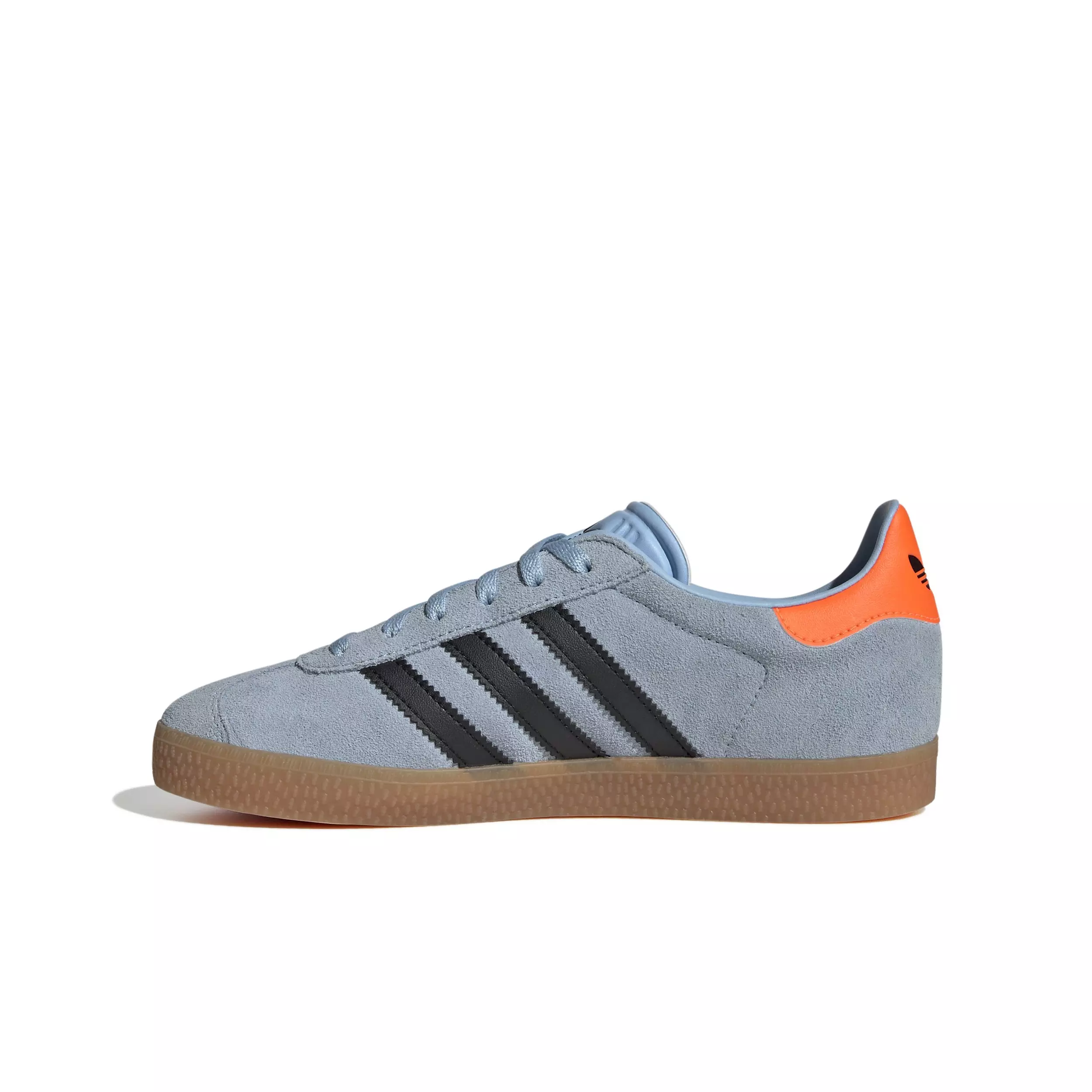 adidas Originals Gazelle "Clear Sky/Core Black/Solar Orange" Grade School Girls' Shoe - BLUE/BLACK