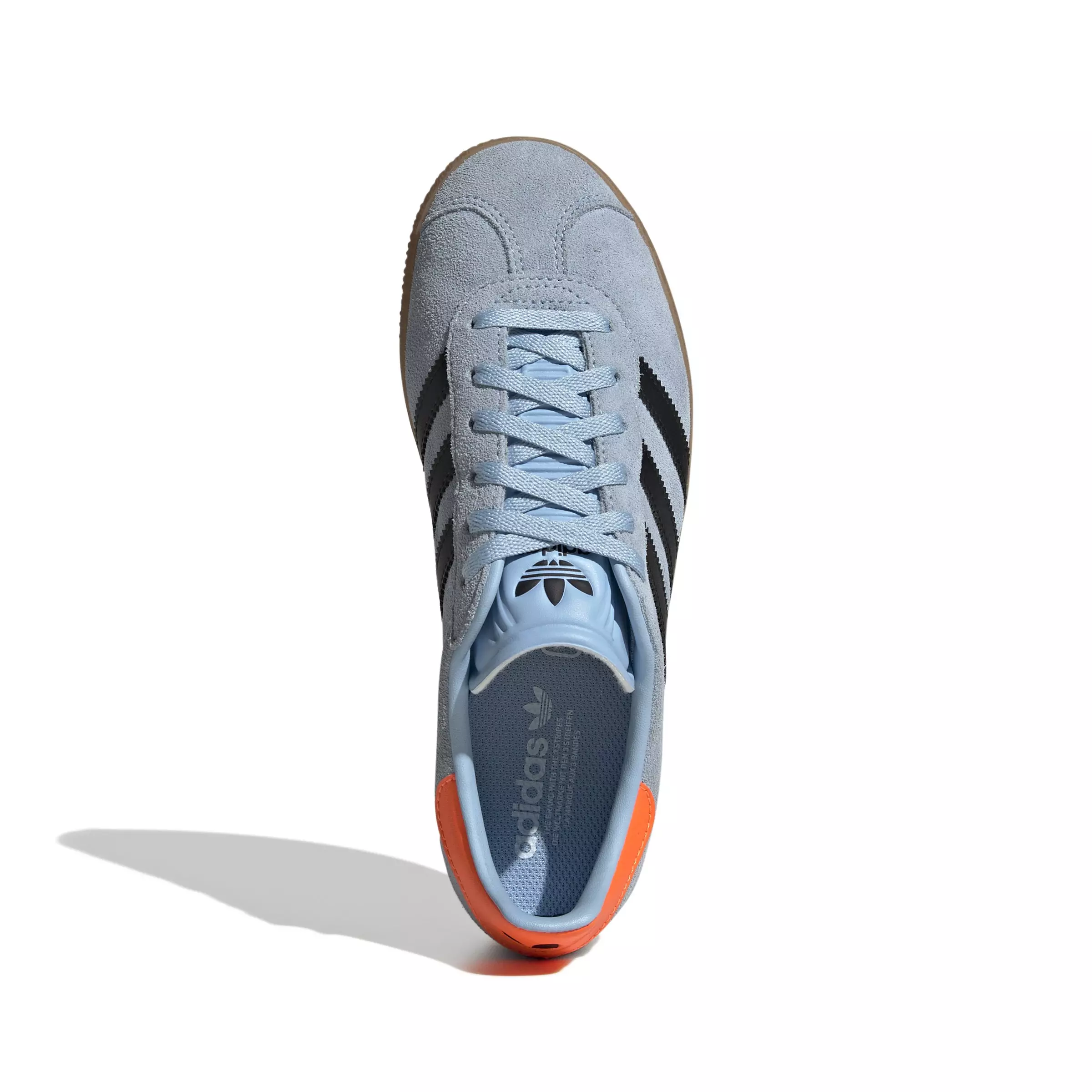 adidas Originals Gazelle "Clear Sky/Core Black/Solar Orange" Grade School Girls' Shoe - BLUE/BLACK