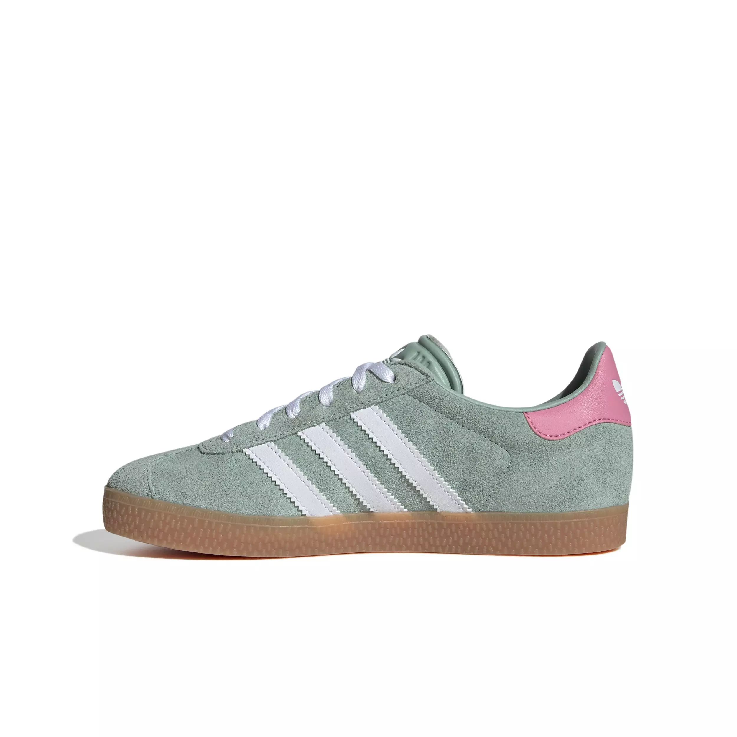 adidas Originals Gazelle "Hazy Green/Ftwr White/Bliss Pink" Grade School Girls Shoe - GREEN/WHITE