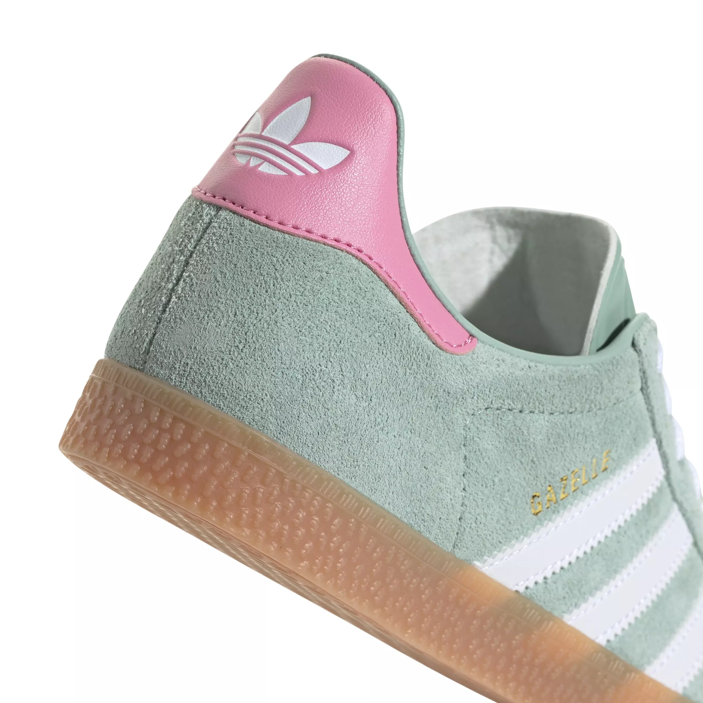 adidas Originals Gazelle "Hazy Green/Ftwr White/Bliss Pink" Grade School Girls Shoe - GREEN/WHITE