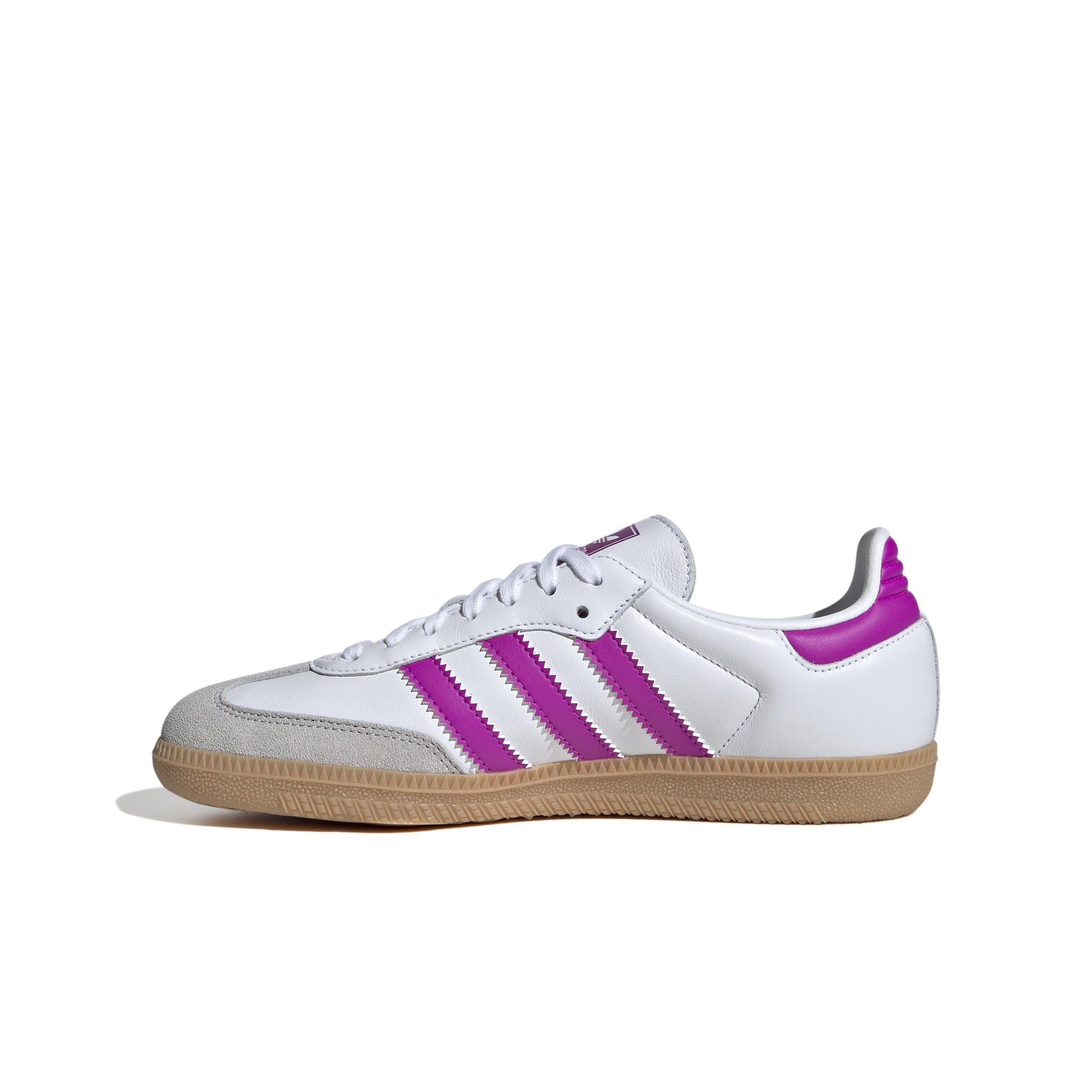 adidas Originals Samba OG "Ftwr White/Purple Burst/Gum" Grade School Girls' Shoe