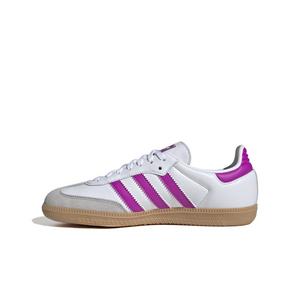 adidas Originals Samba OG "Ftwr White/Purple Burst/Gum" Grade School Girls' Shoe