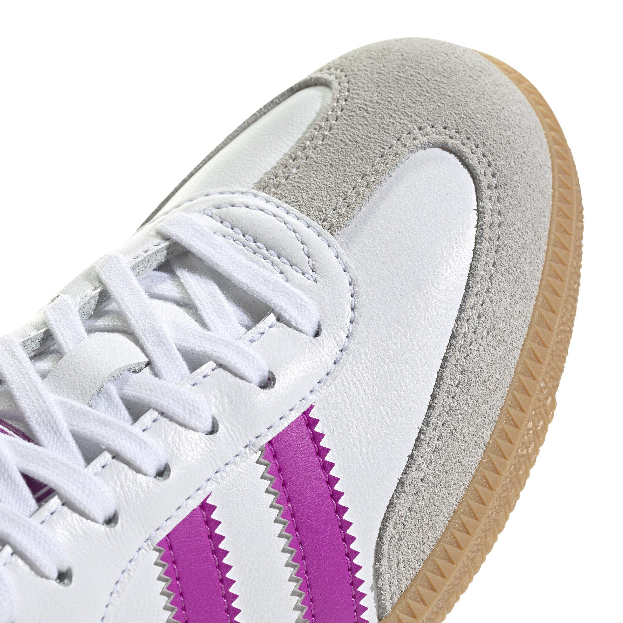 adidas Originals Samba OG "Ftwr White/Purple Burst/Gum" Grade School Girls' Shoe