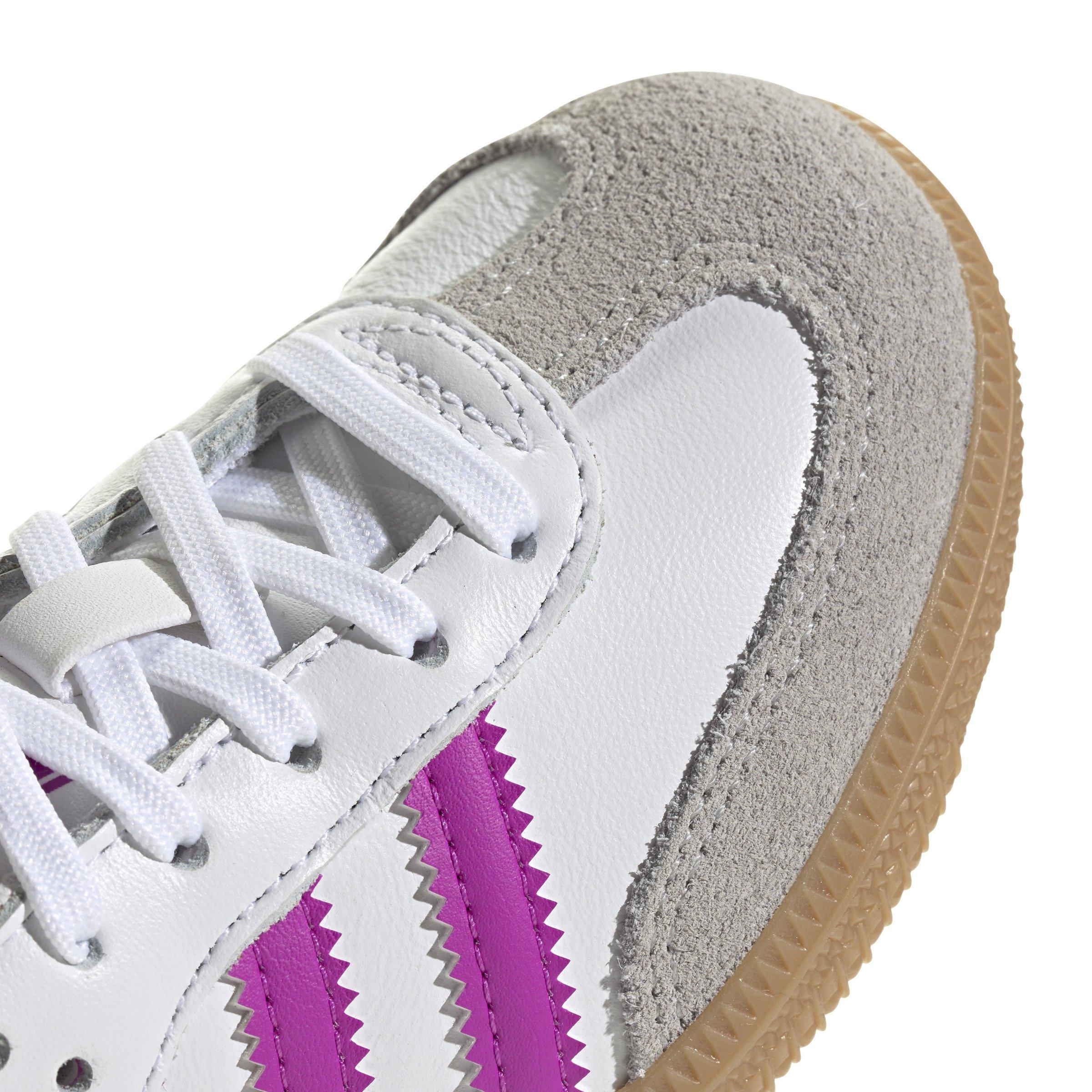 adidas Originals Samba Ftwr White Purple Burst Gum Preschool Girls Shoe Hibbett