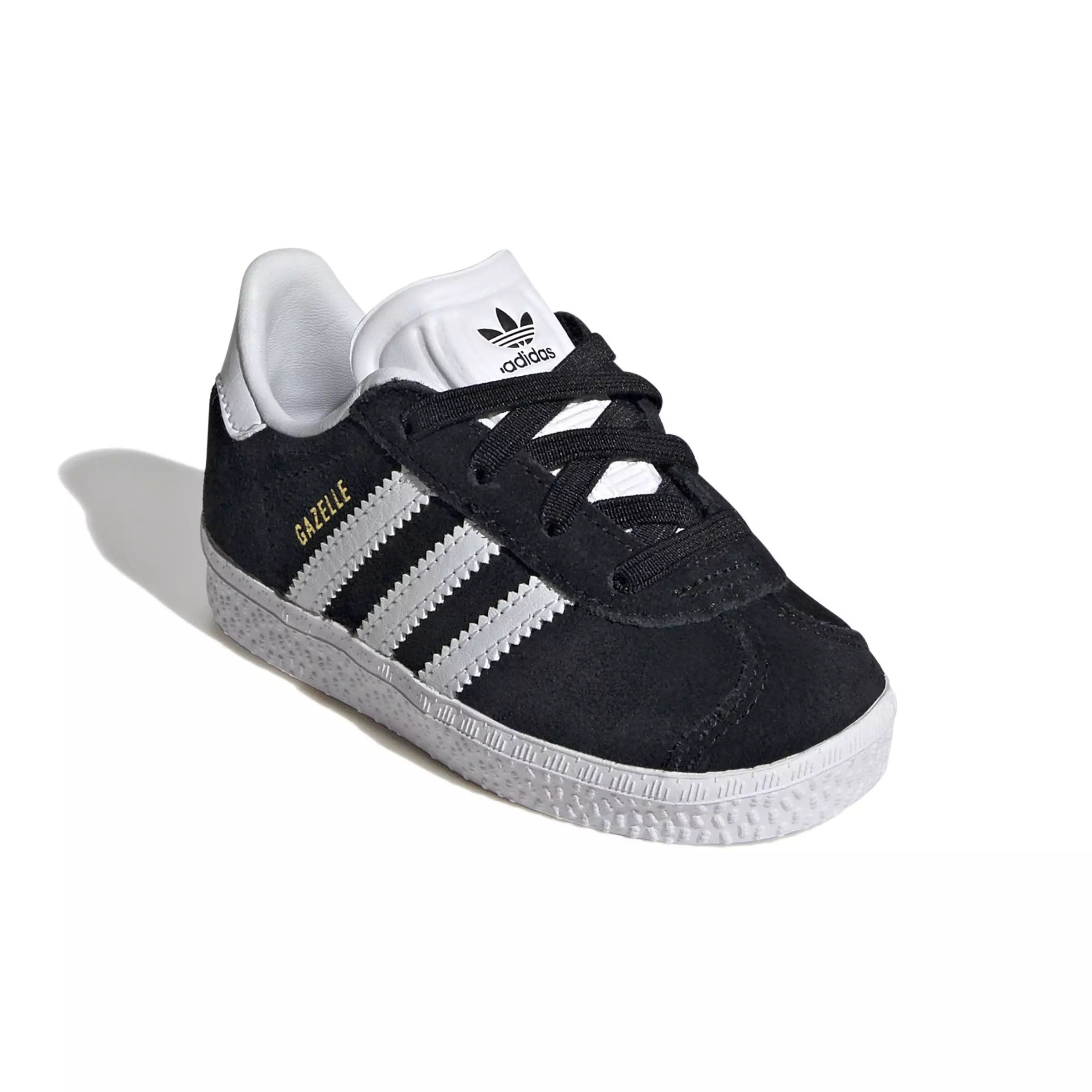 adidas Originals Gazelle "Core Black/Cloud White" Toddler Girls' Shoe - BLACK/WHITE