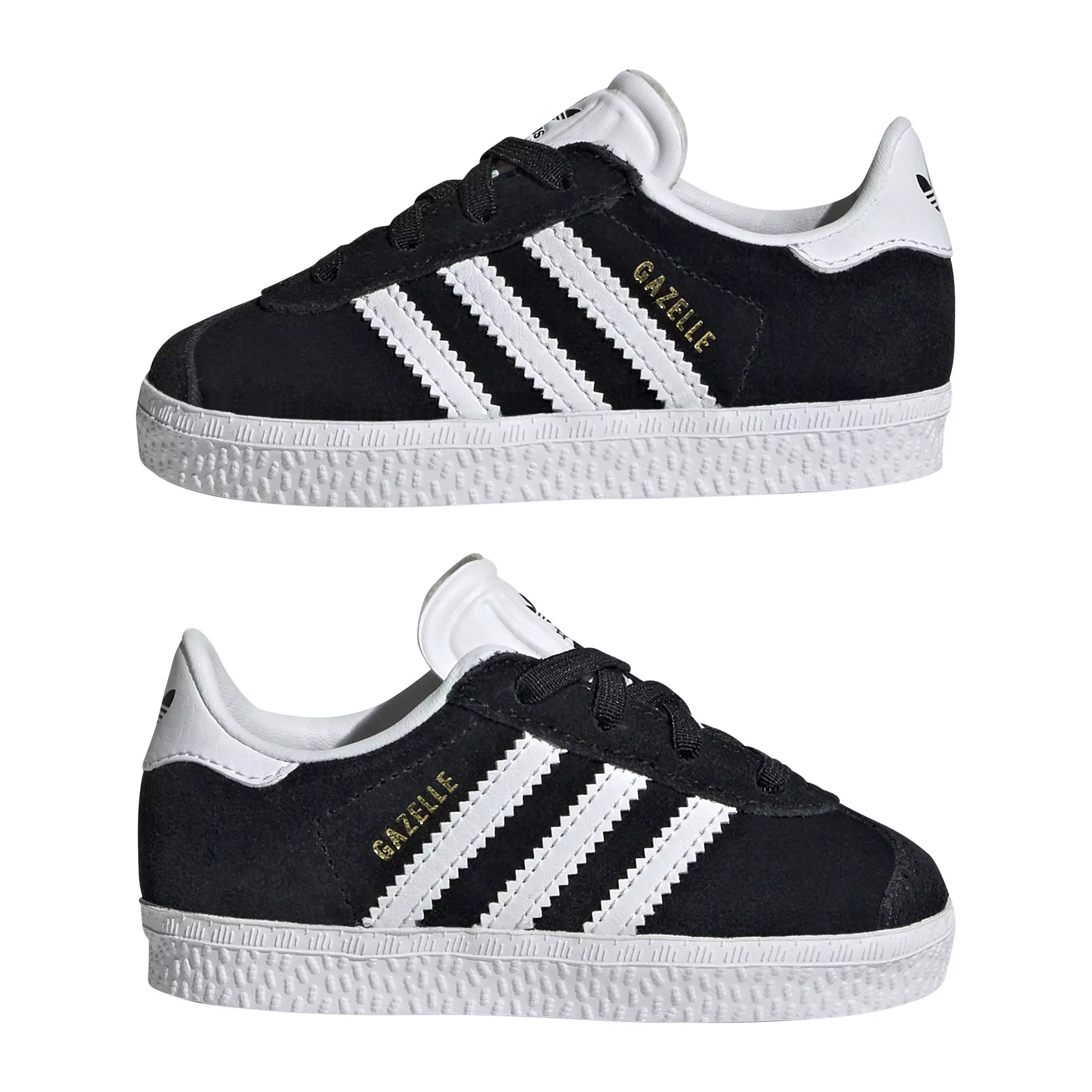 adidas Originals Gazelle "Core Black/Cloud White" Toddler Girls' Shoe - BLACK/WHITE