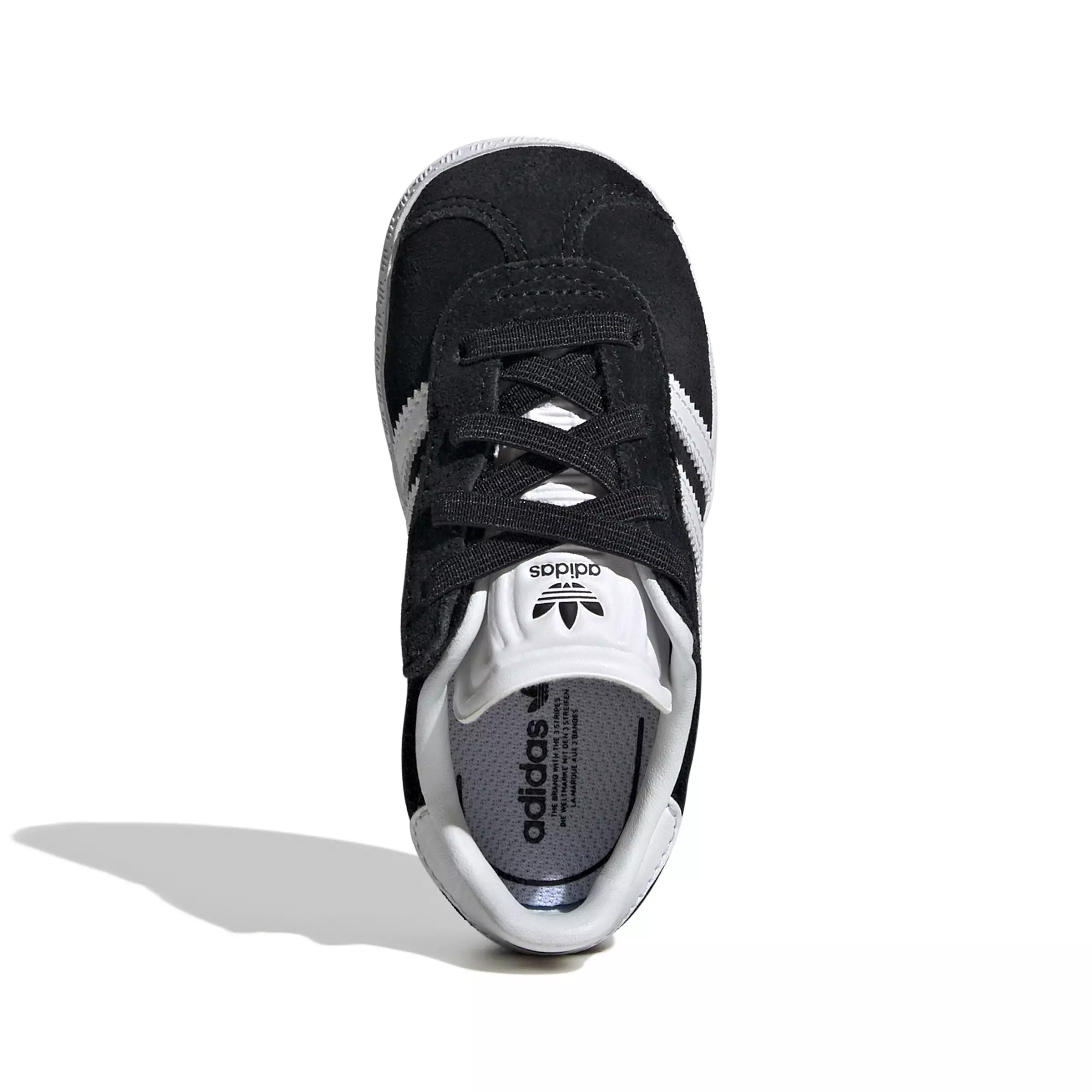 adidas Originals Gazelle "Core Black/Cloud White" Toddler Girls' Shoe - BLACK/WHITE
