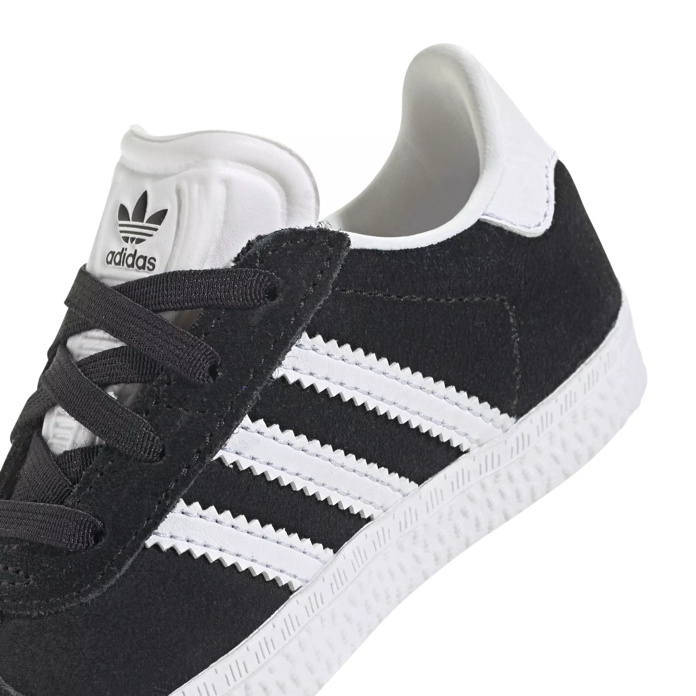 adidas Originals Gazelle "Core Black/Cloud White" Toddler Girls' Shoe - BLACK/WHITE
