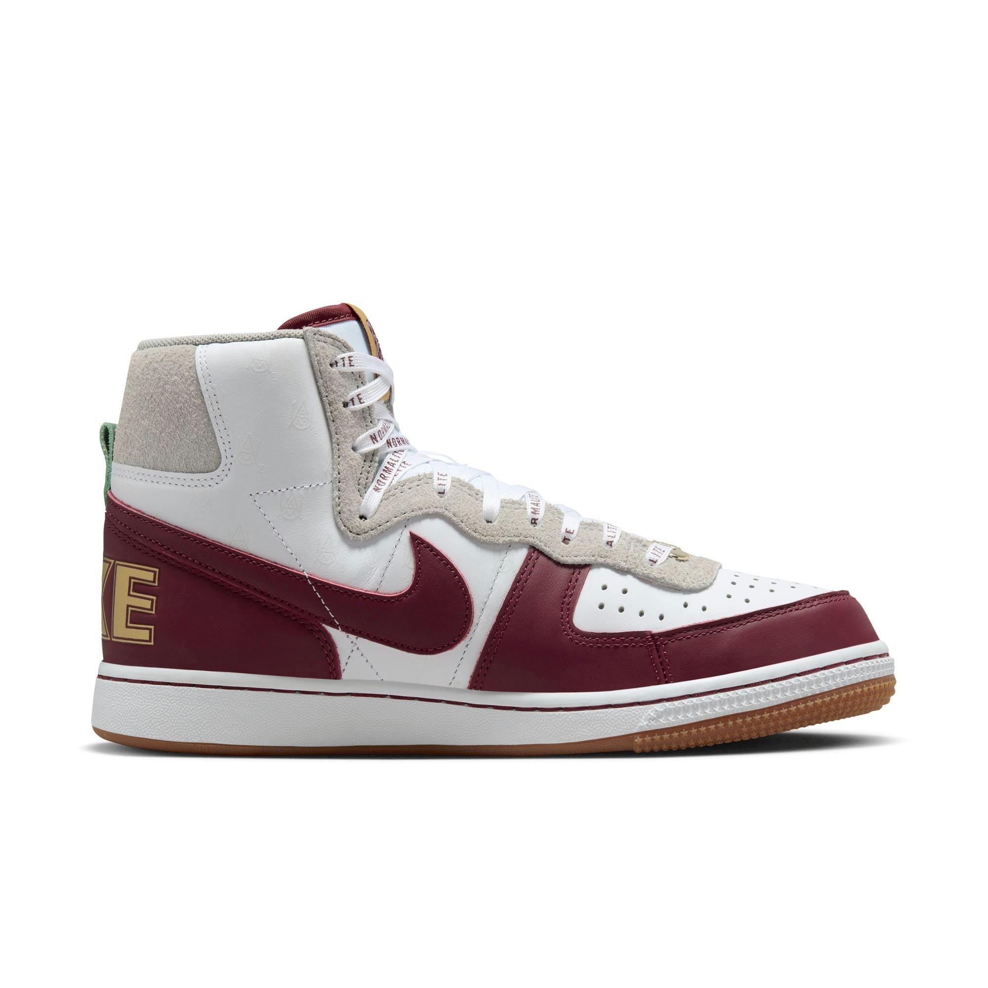 Nike Terminator High "Alabama A&M University" Men's Shoe - WHITE/DEEP MAROON/METALLIC GOLD Thumbnail View 2