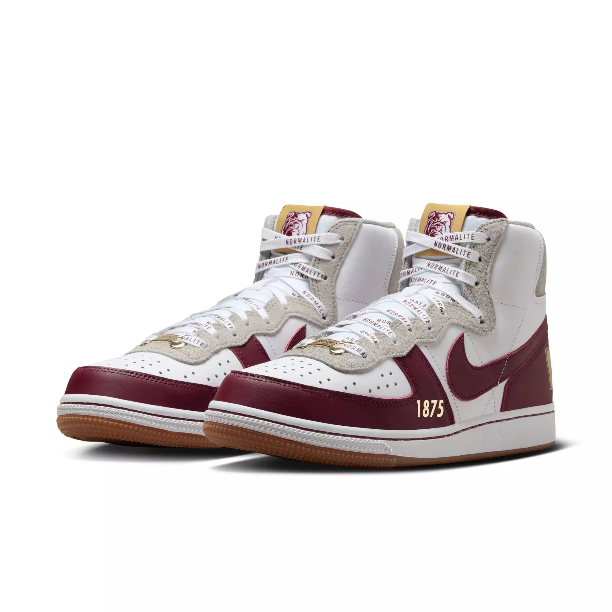 Nike Terminator High "Alabama A&M University" Men's Shoe - WHITE/DEEP MAROON/METALLIC GOLD