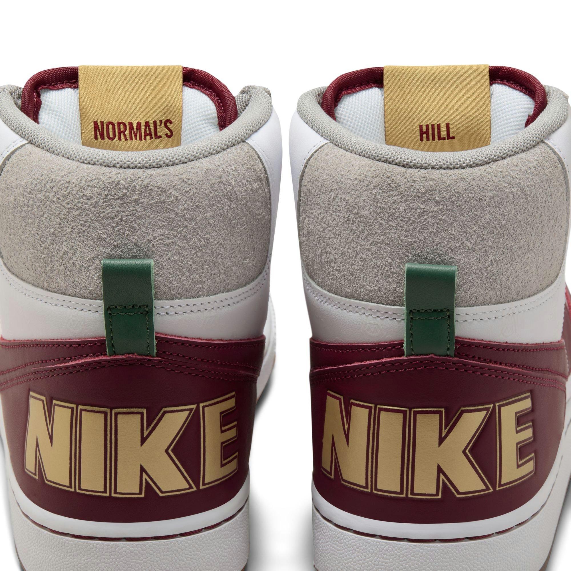 Nike Terminator High "Alabama A&M University" Men's Shoe - WHITE/DEEP MAROON/METALLIC GOLD Thumbnail View 5