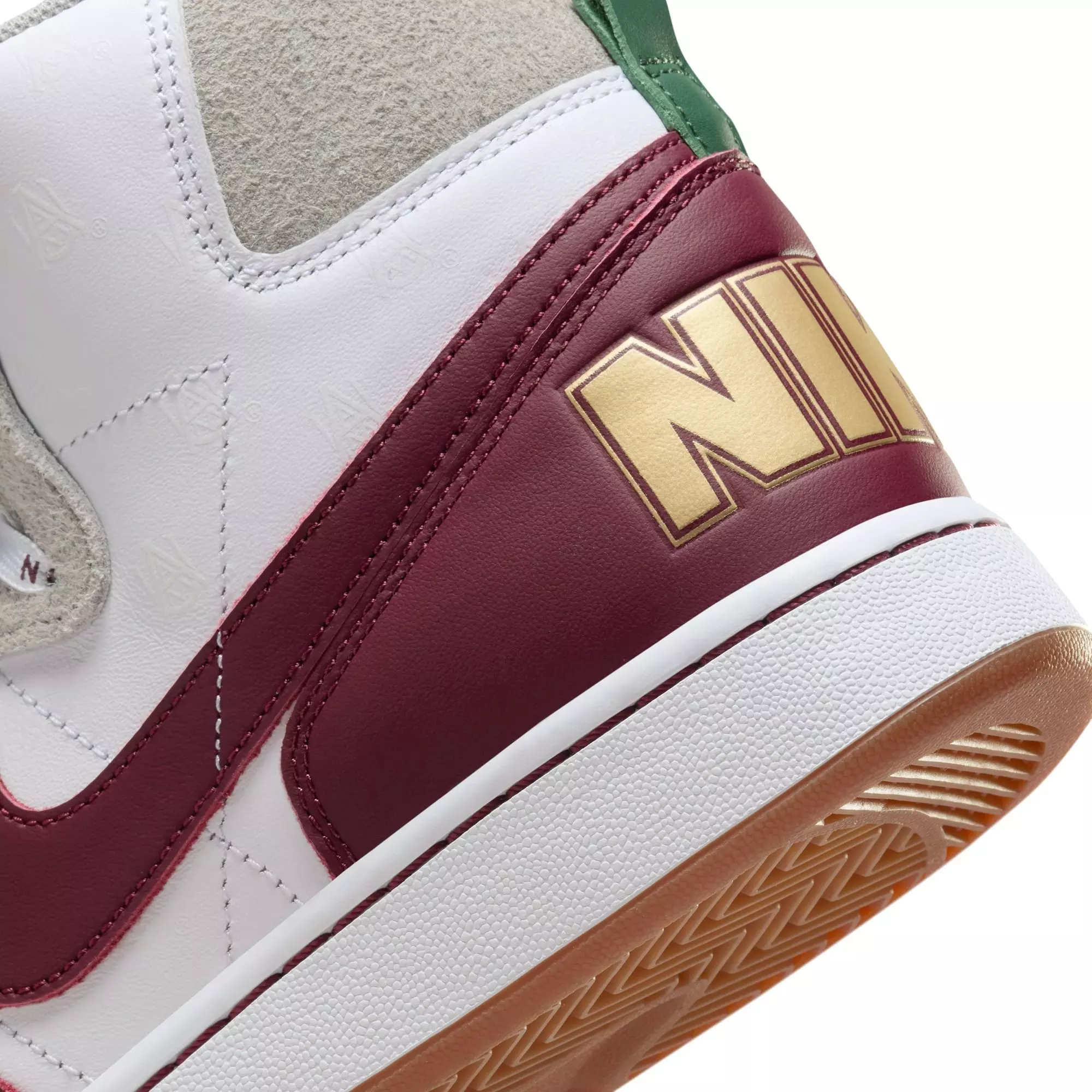 Nike Terminator High "Alabama A&M University" Men's Shoe - WHITE/DEEP MAROON/METALLIC GOLD