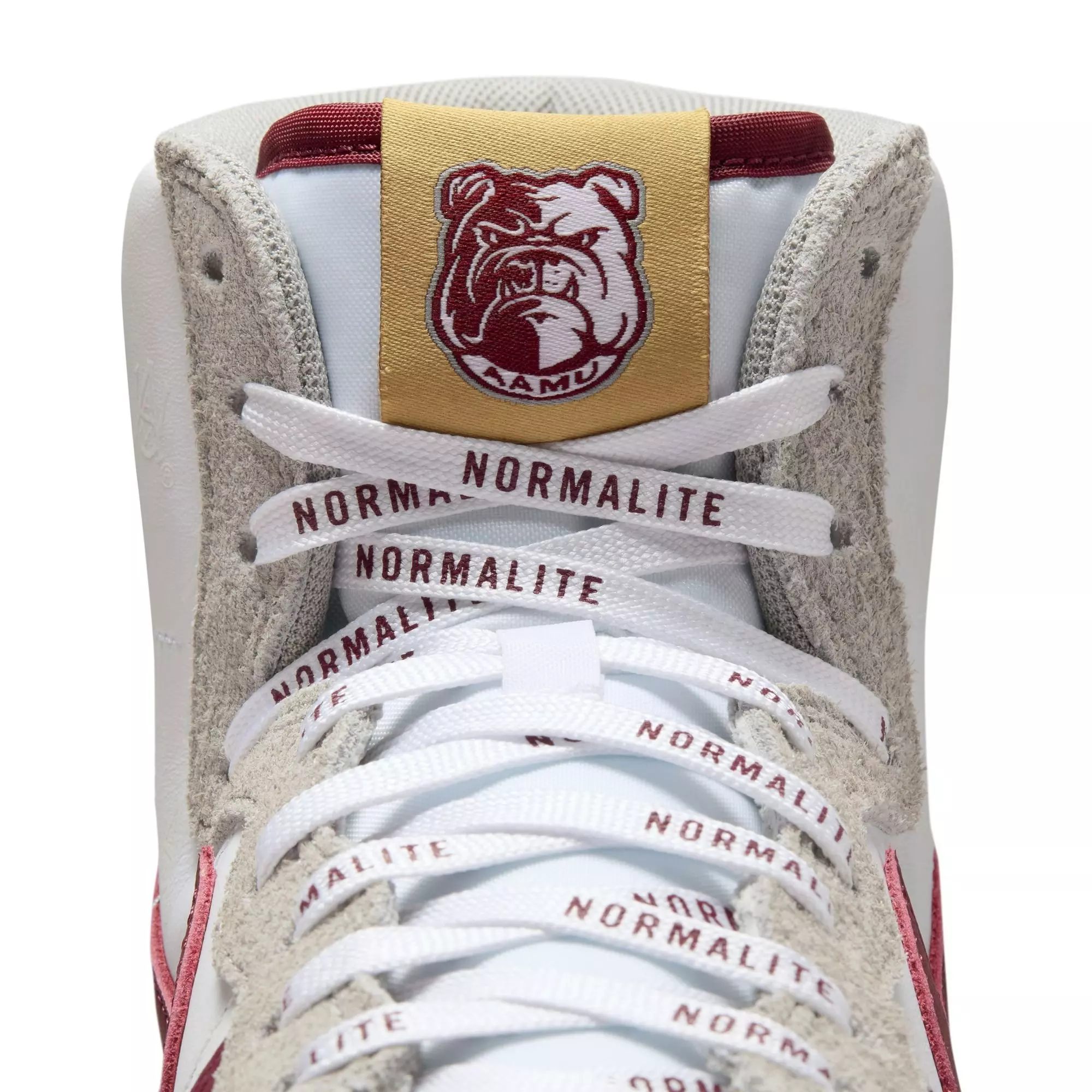 Nike Terminator High "Alabama A&M University" Men's Shoe - WHITE/DEEP MAROON/METALLIC GOLD