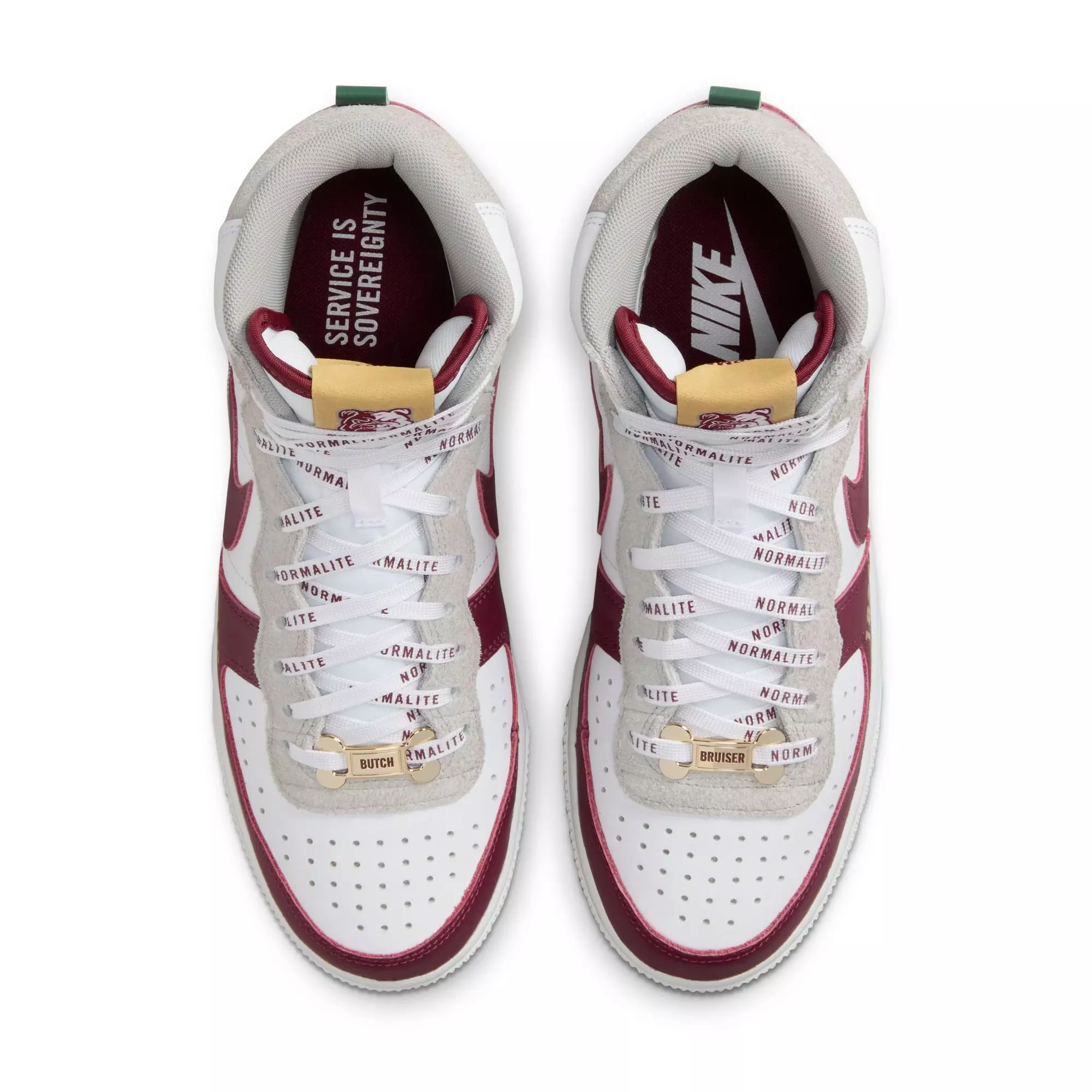 Nike Terminator High "Alabama A&M University" Men's Shoe - WHITE/DEEP MAROON/METALLIC GOLD