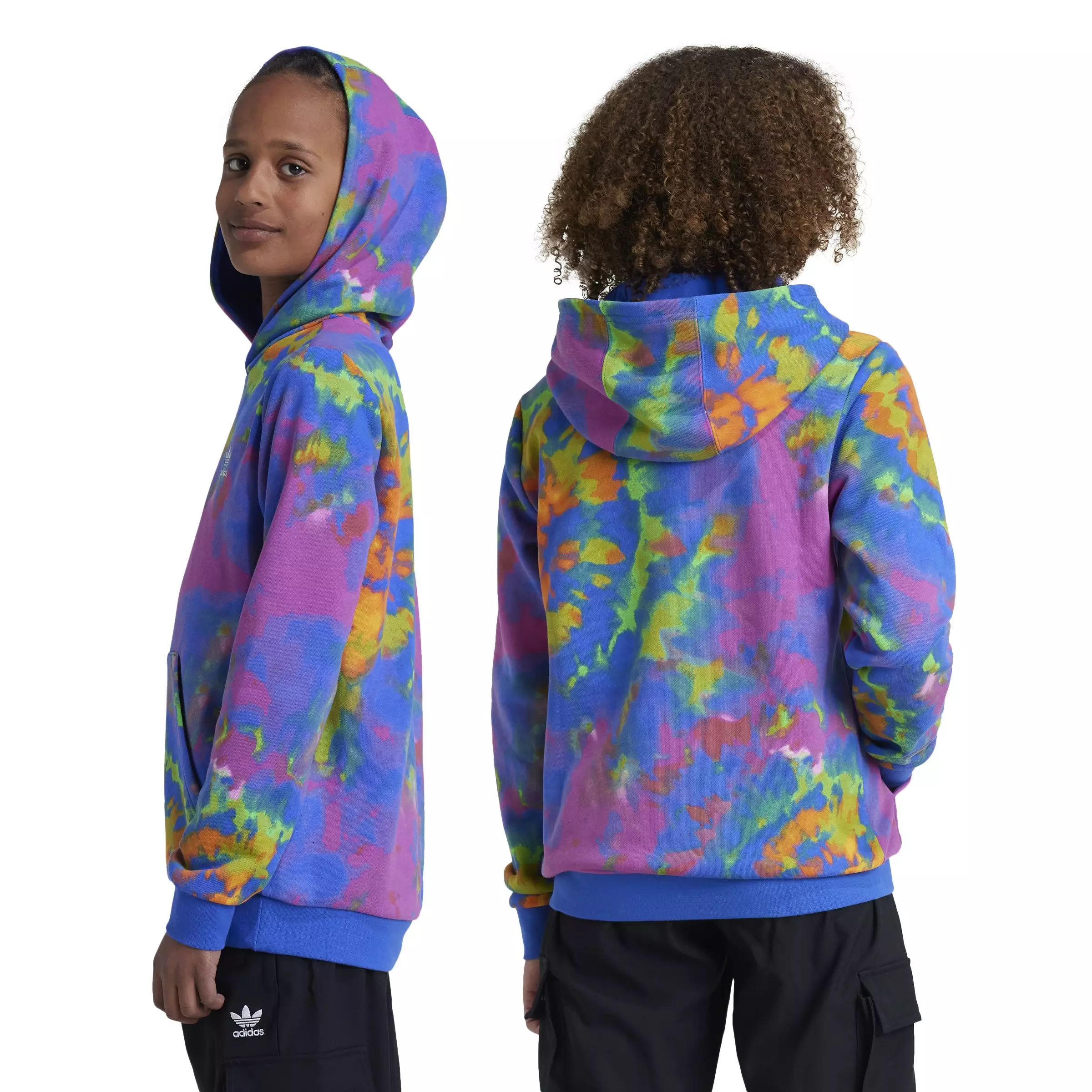 adidas Originals Big Kids' Tie-Dye Pullover Hoodie - MULTI-COLOR