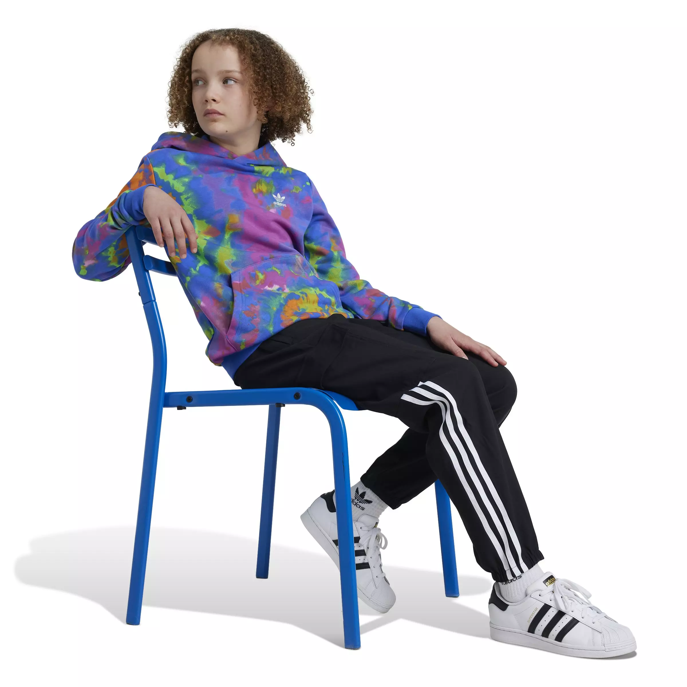 adidas Originals Big Kids' Tie-Dye Pullover Hoodie - MULTI-COLOR