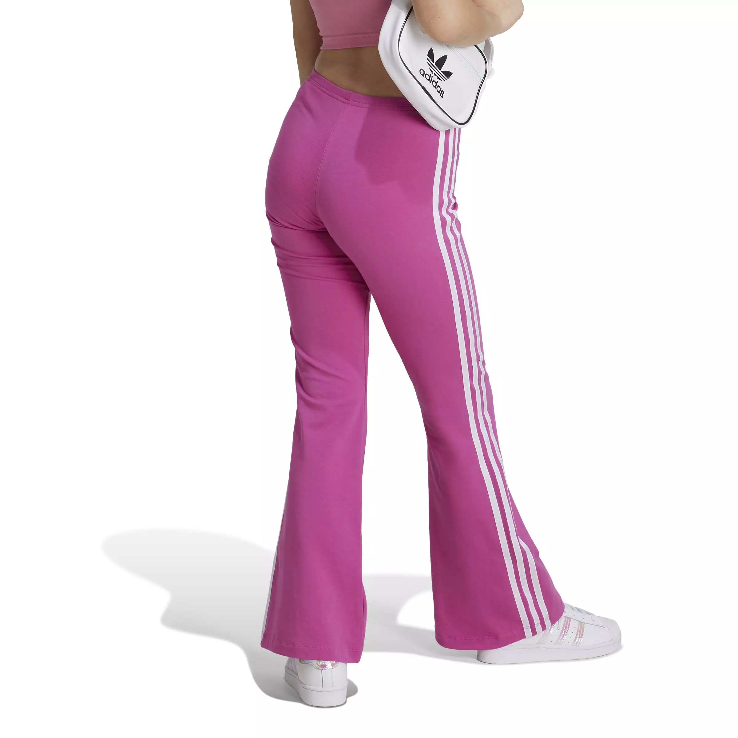 adidas Big Girls' OG 3 Stripe Flare Pants - PINK